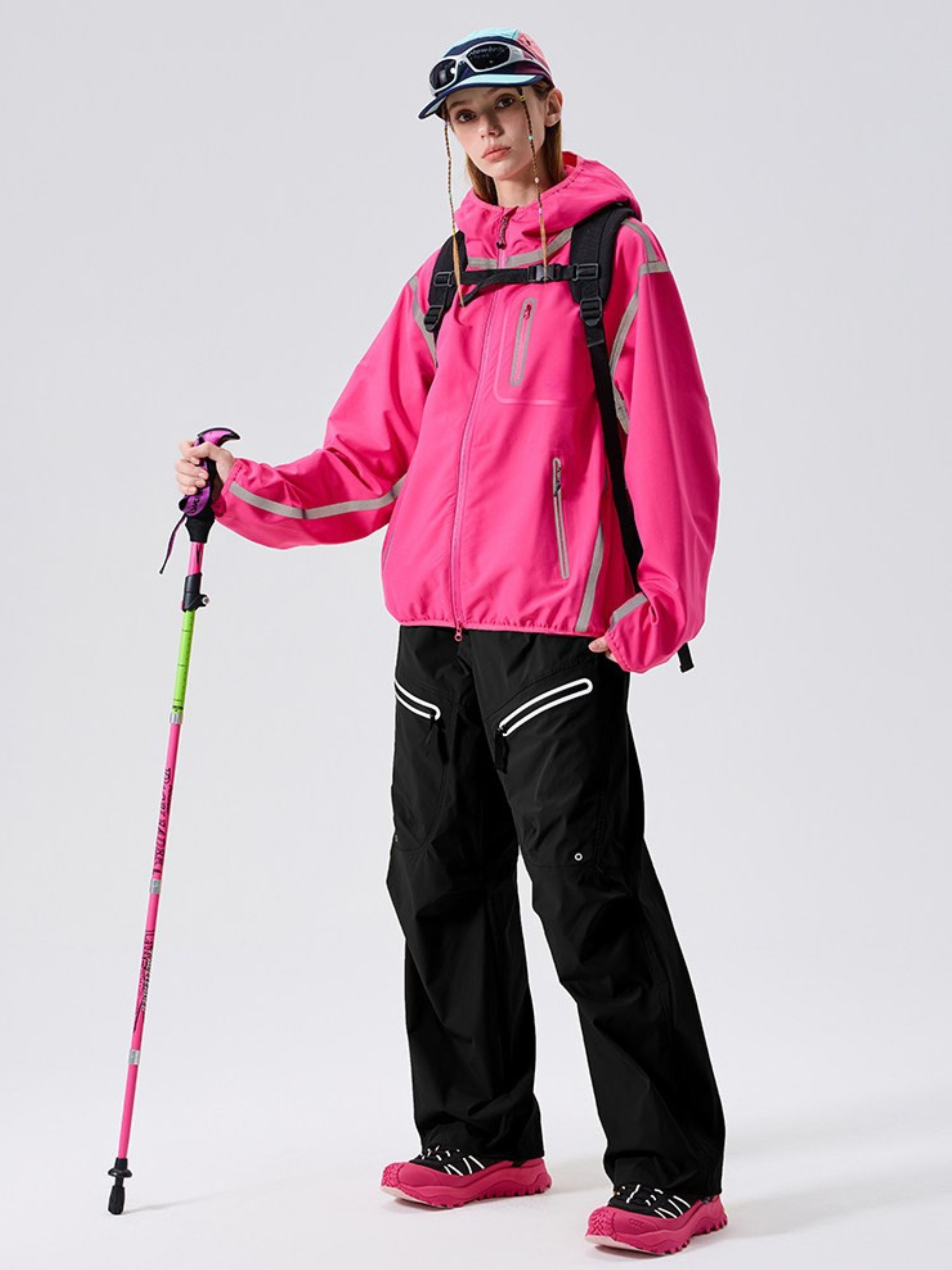 GorgePoint - Unisex Reflective Taped Water-Repellent Hard Shell Jacket