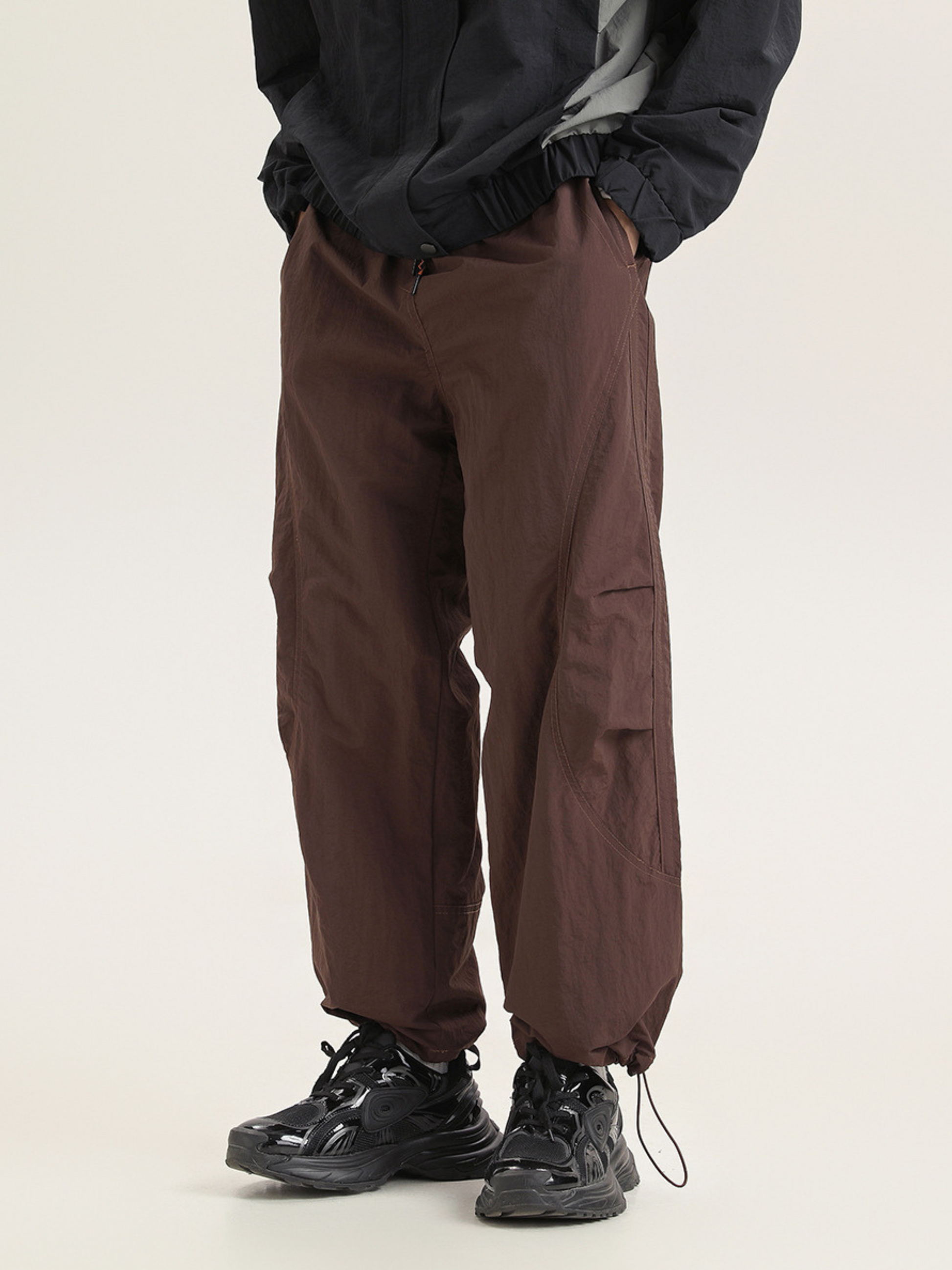 EagleTop - Unisex Padded Wide-Leg Paratrooper Pants with Brushed Lining GONGGAR SPORTS