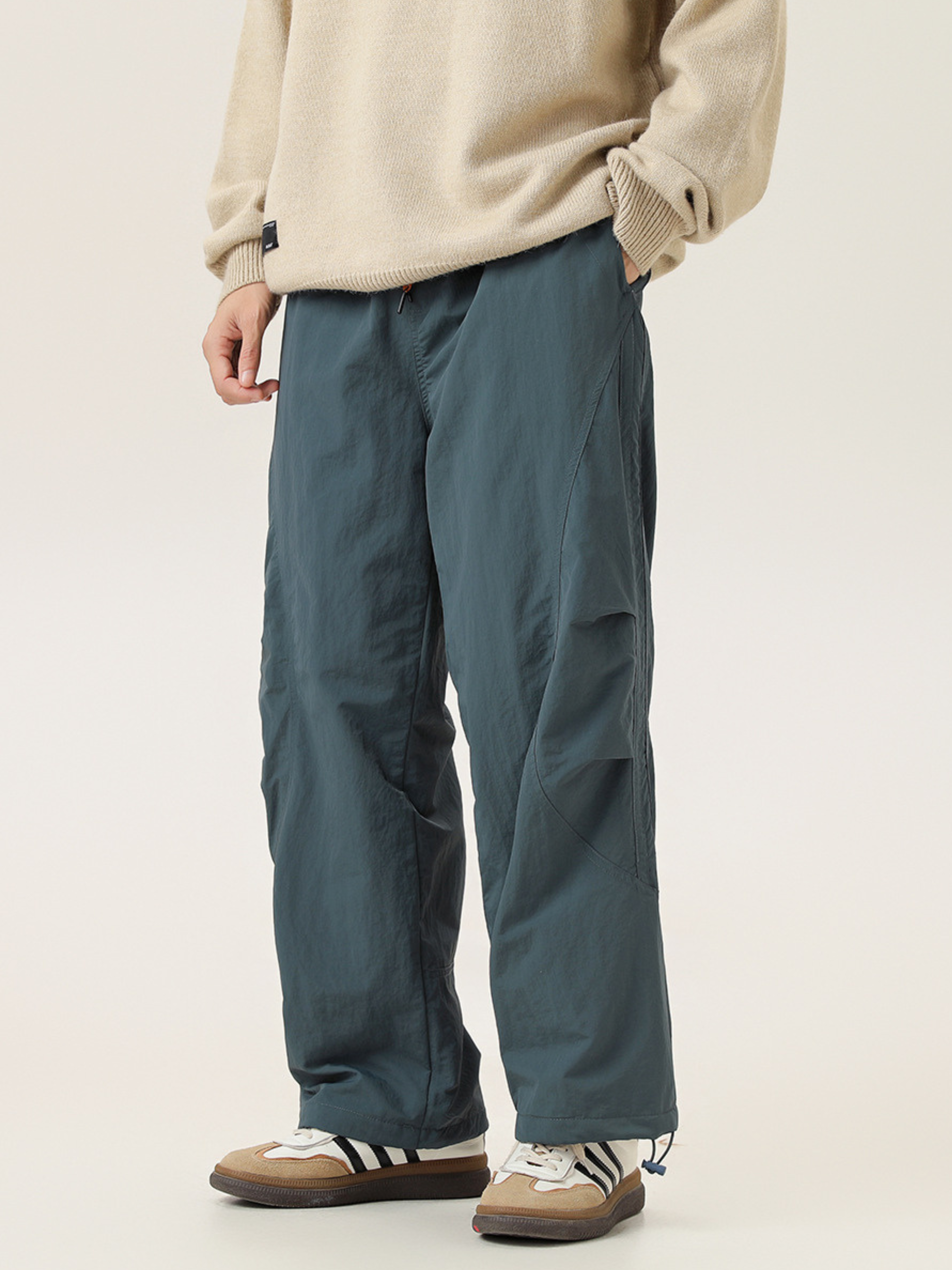 EagleTop - Unisex Padded Wide-Leg Paratrooper Pants with Brushed Lining GONGGAR SPORTS