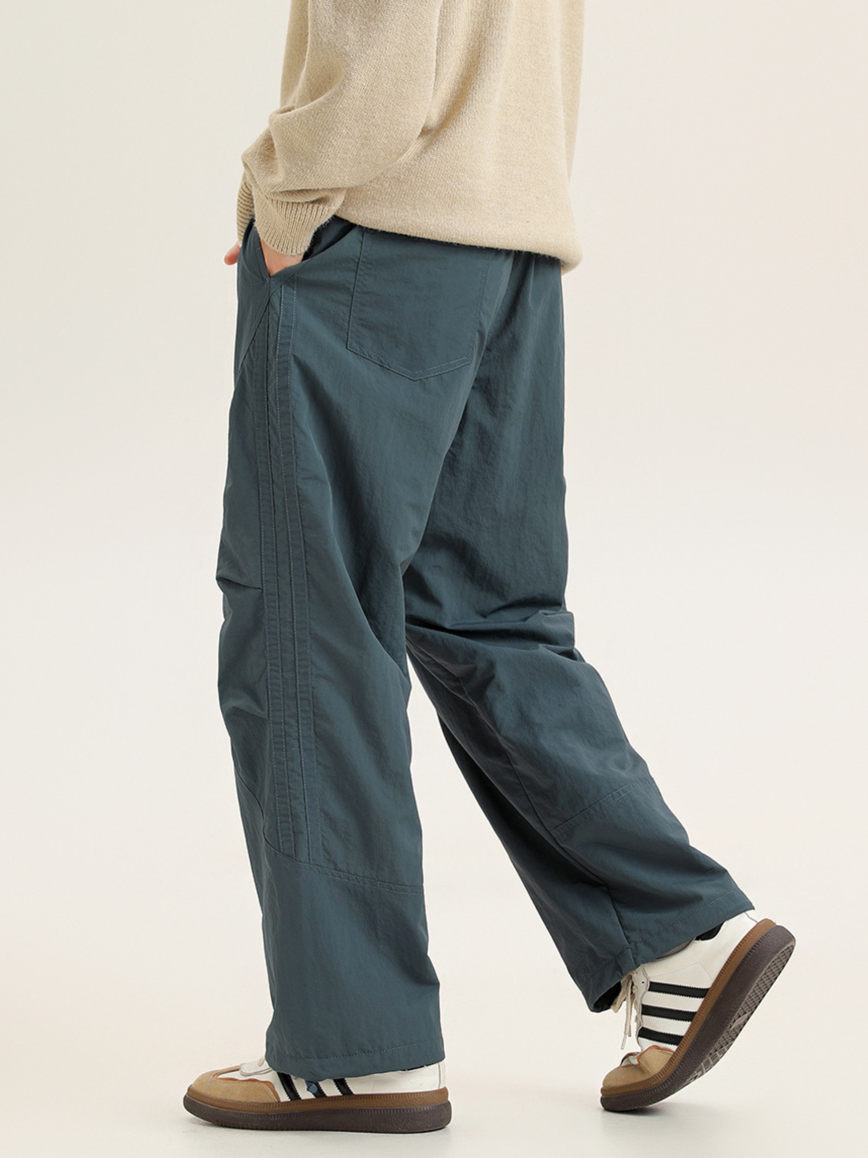 EagleTop - Unisex Padded Wide-Leg Paratrooper Pants with Brushed Lining GONGGAR SPORTS