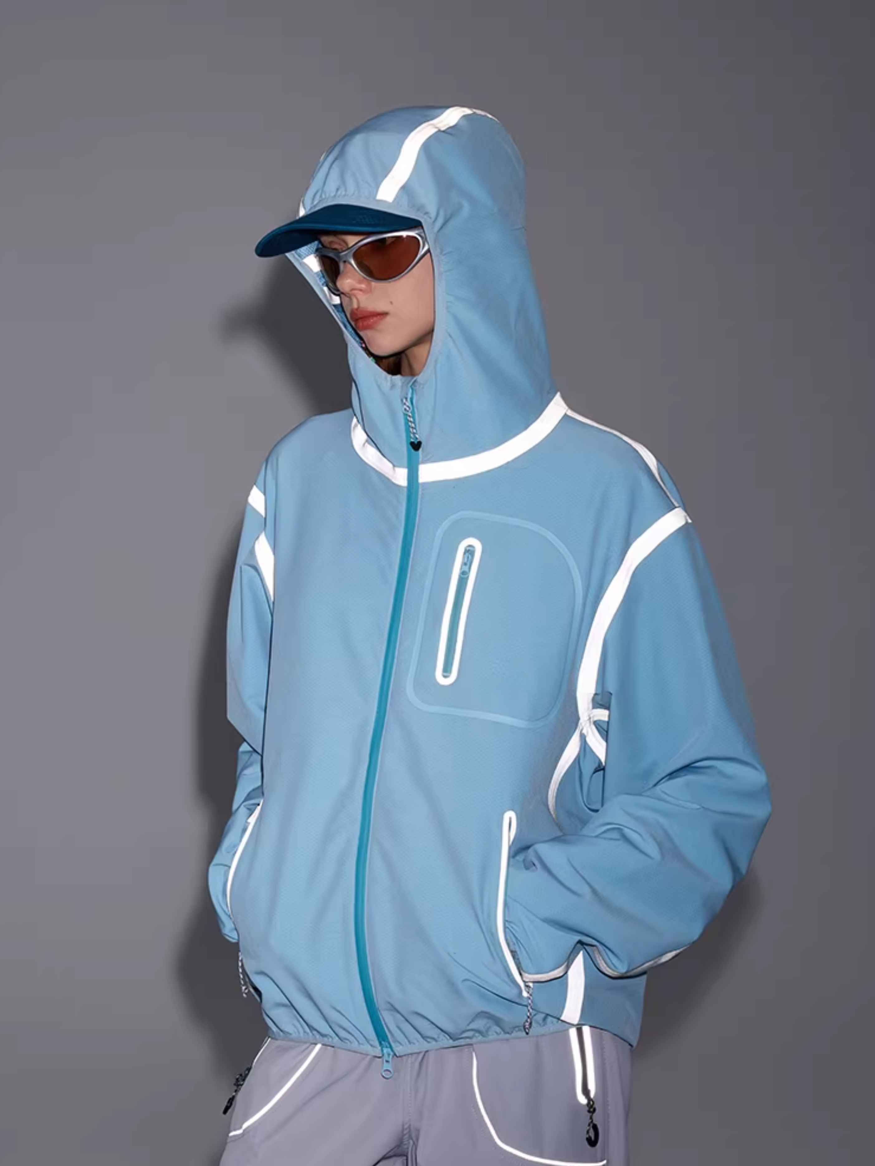 GorgePoint - Unisex Reflective Taped Water-Repellent Hard Shell Jacket