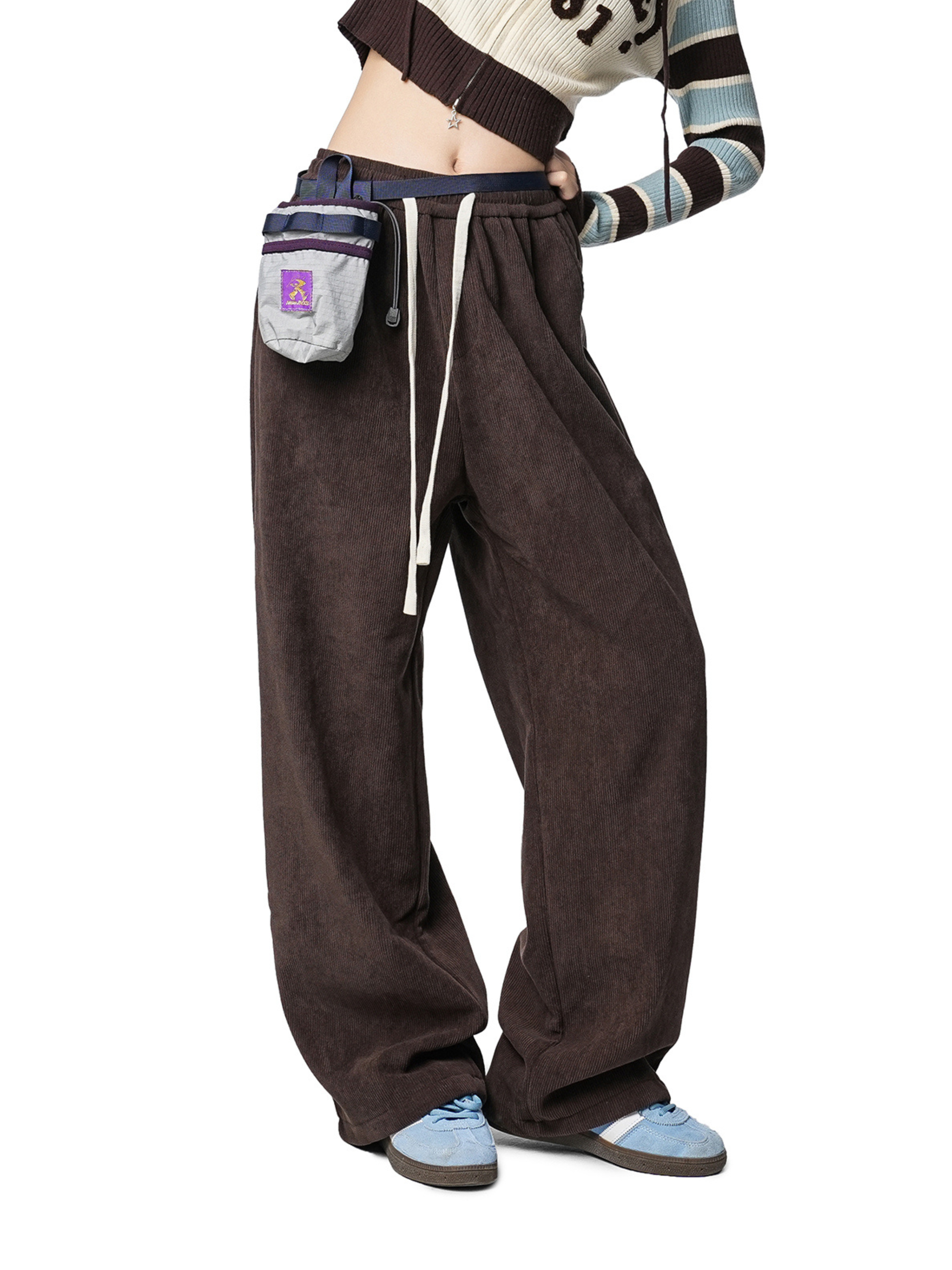 Shadewood - Women's Loose-Fit Corduroy Straight Pants