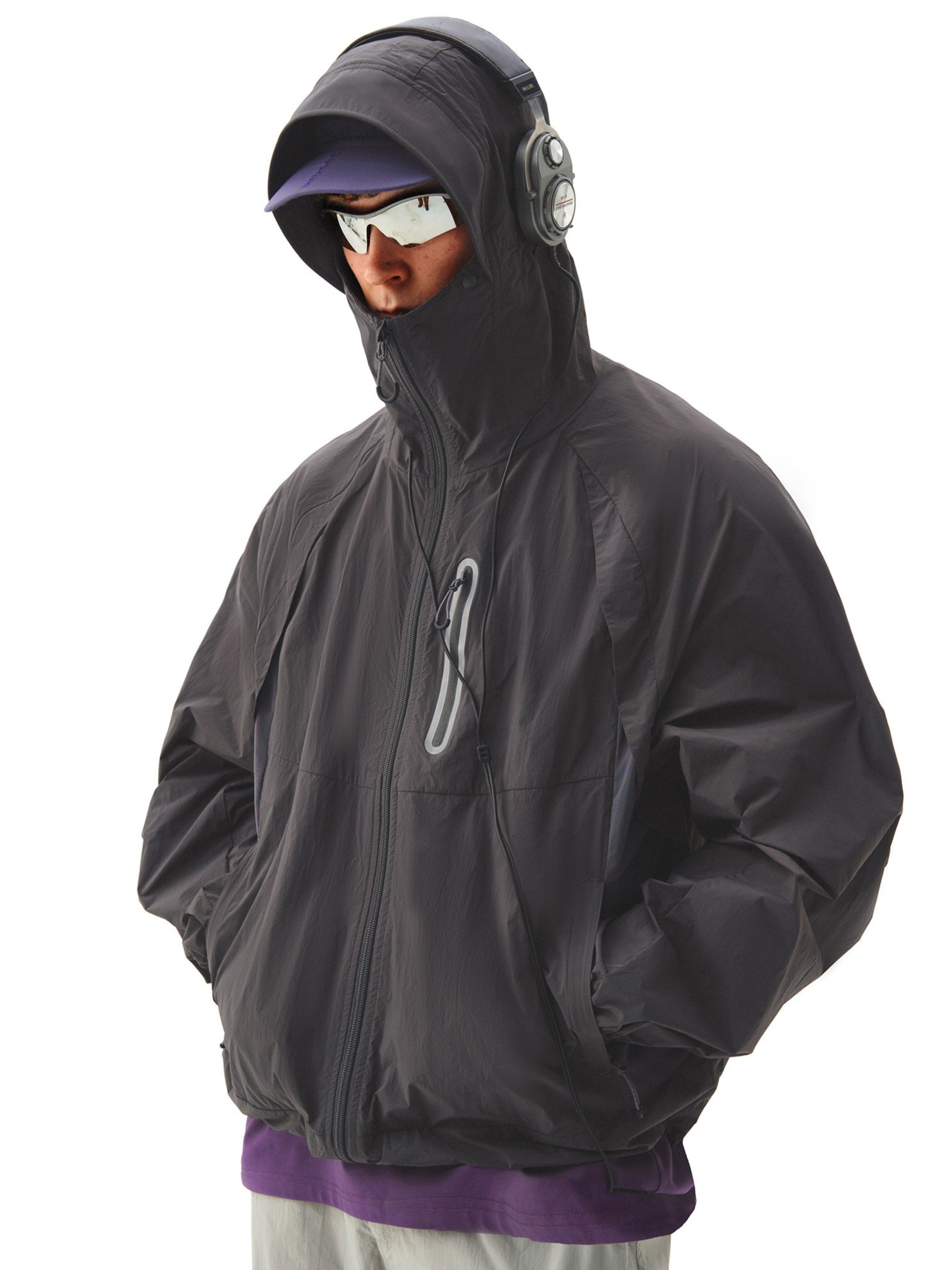 CampCoat - Unisex UPF 100+ Detachable Goggle Face-Shield Sun Jacket