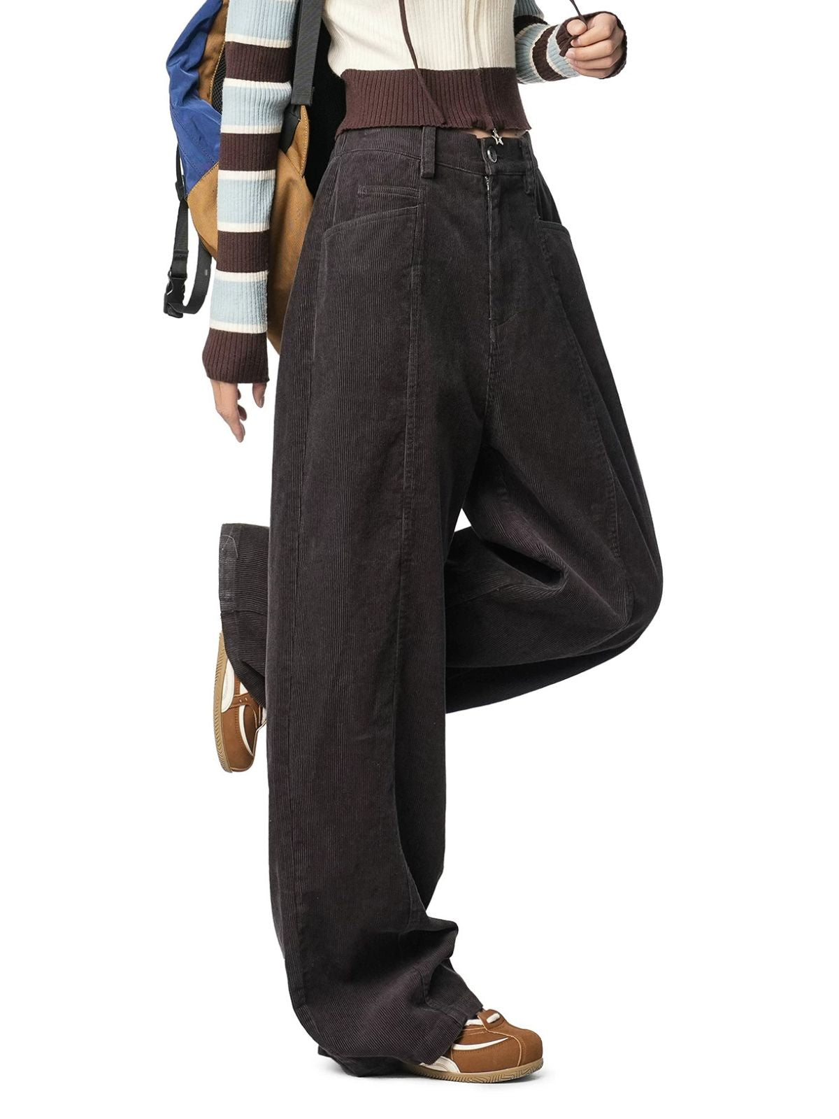 Foresttrek - Unisex Cotton Corduroy Curved-Leg Wide-Leg Pants