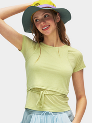 Caveloop - Women's 5A Antibacterial Yarn Slim Vest Short-Sleeve T-Shirt