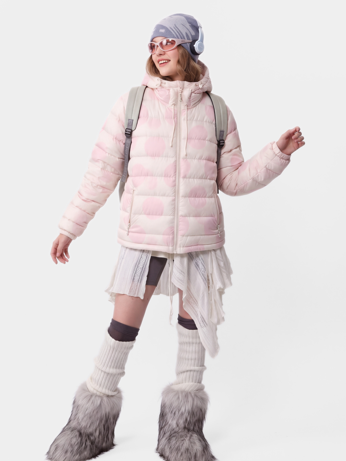 DotMist - Women's Lightweight Water-Repellent 90% White Duck Down Jacket