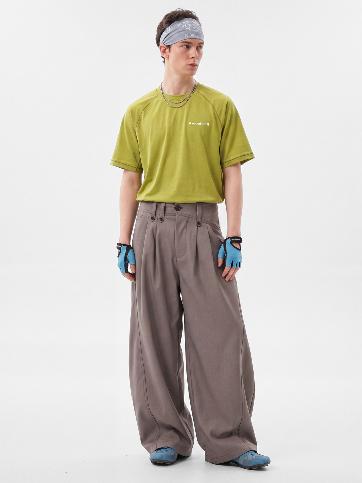 PleatCreek - Unisex Pleated Relaxed Draped Curved-Leg Pants