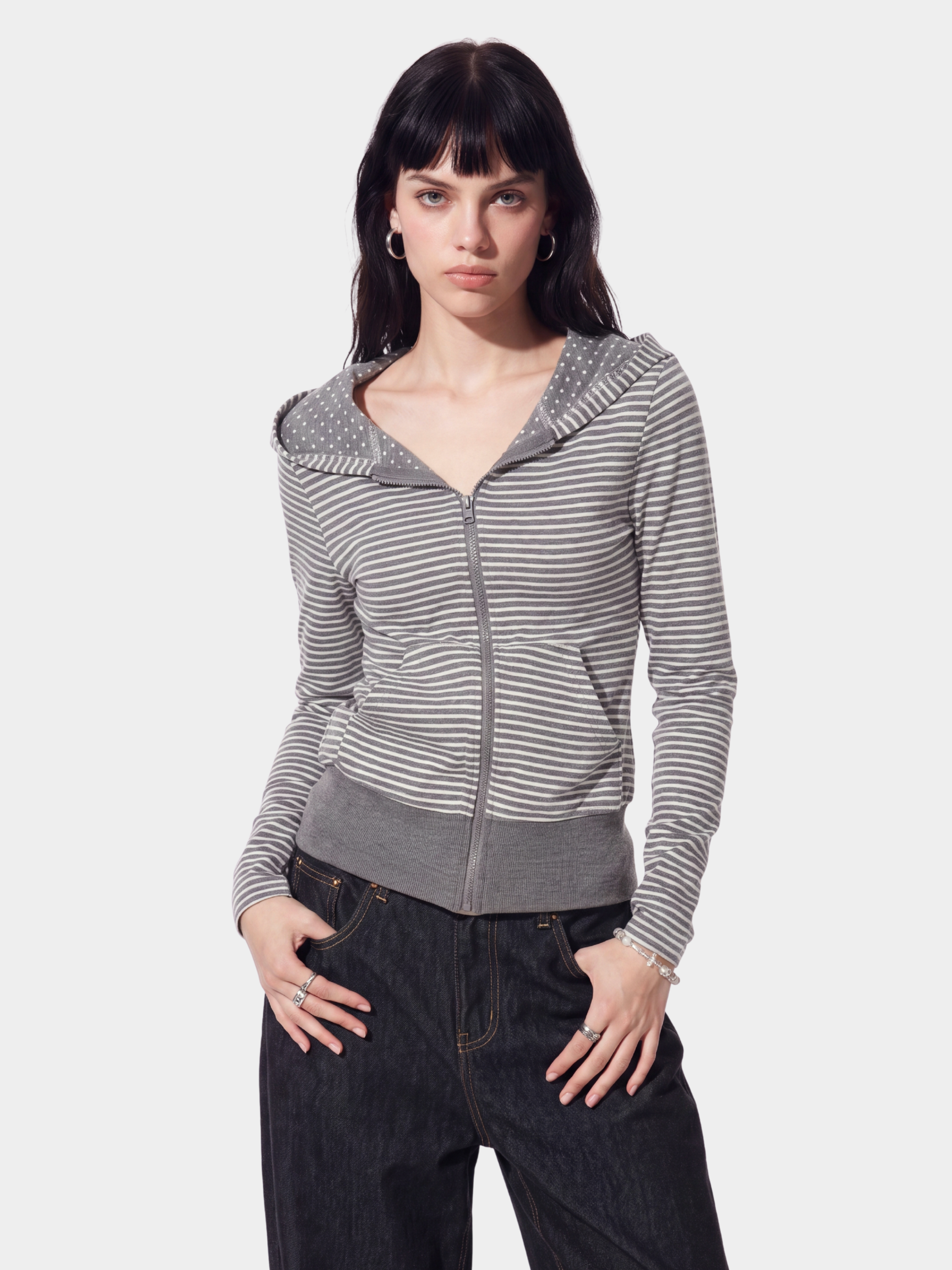 FlipStripe - Women's Reversible Stripe & Spot Print Jacket