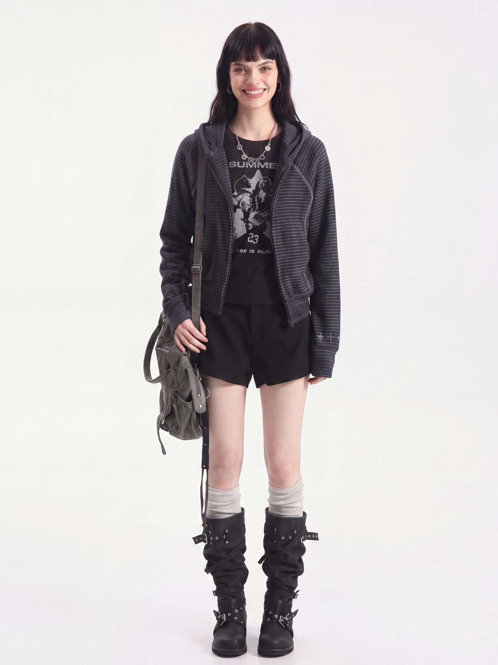 HushLine - Women's Striped Soft Zip-Up Jacket