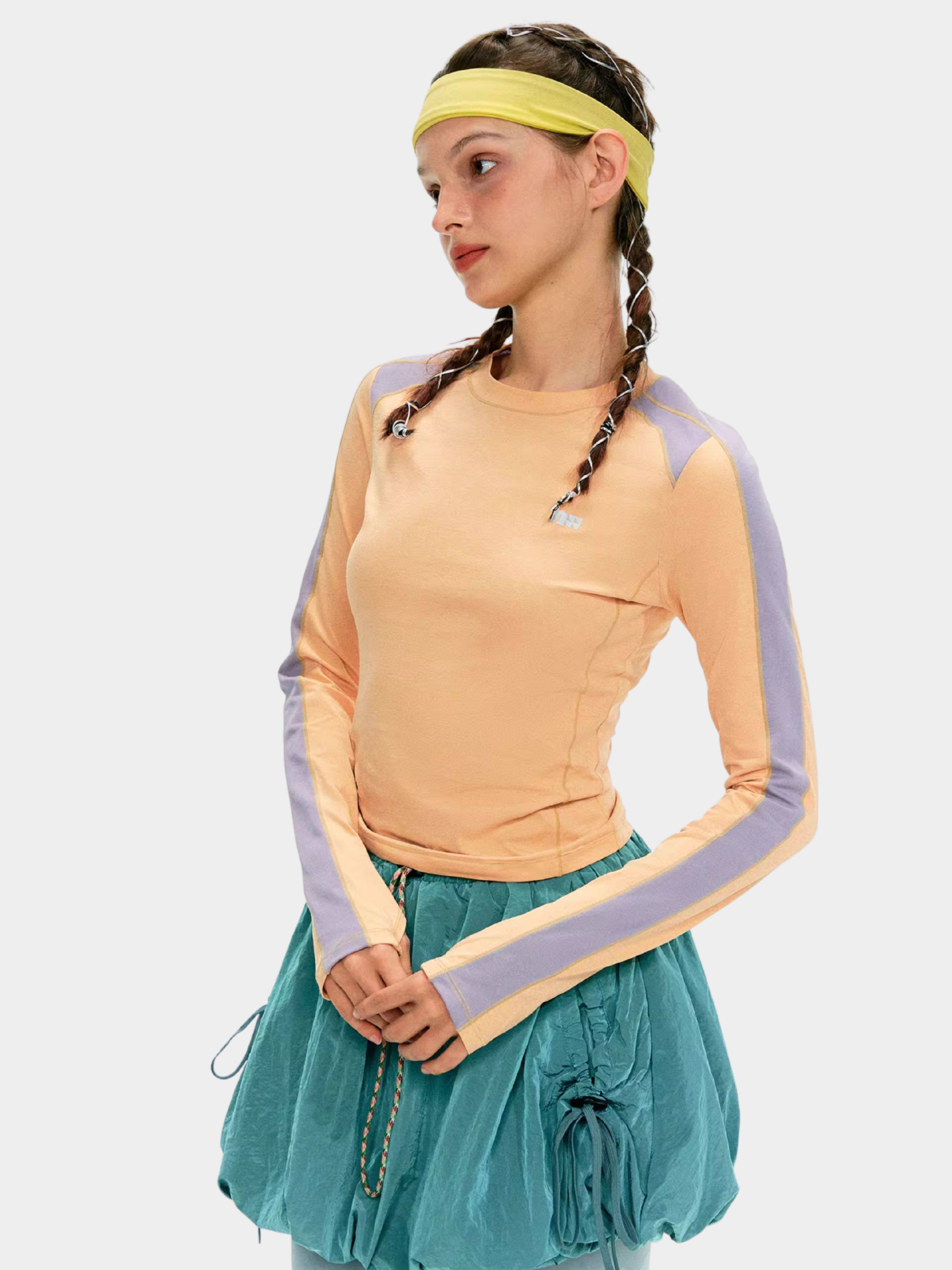 Moonfire - Moisture-Wicking Colorblock Fitted Base Layer Top