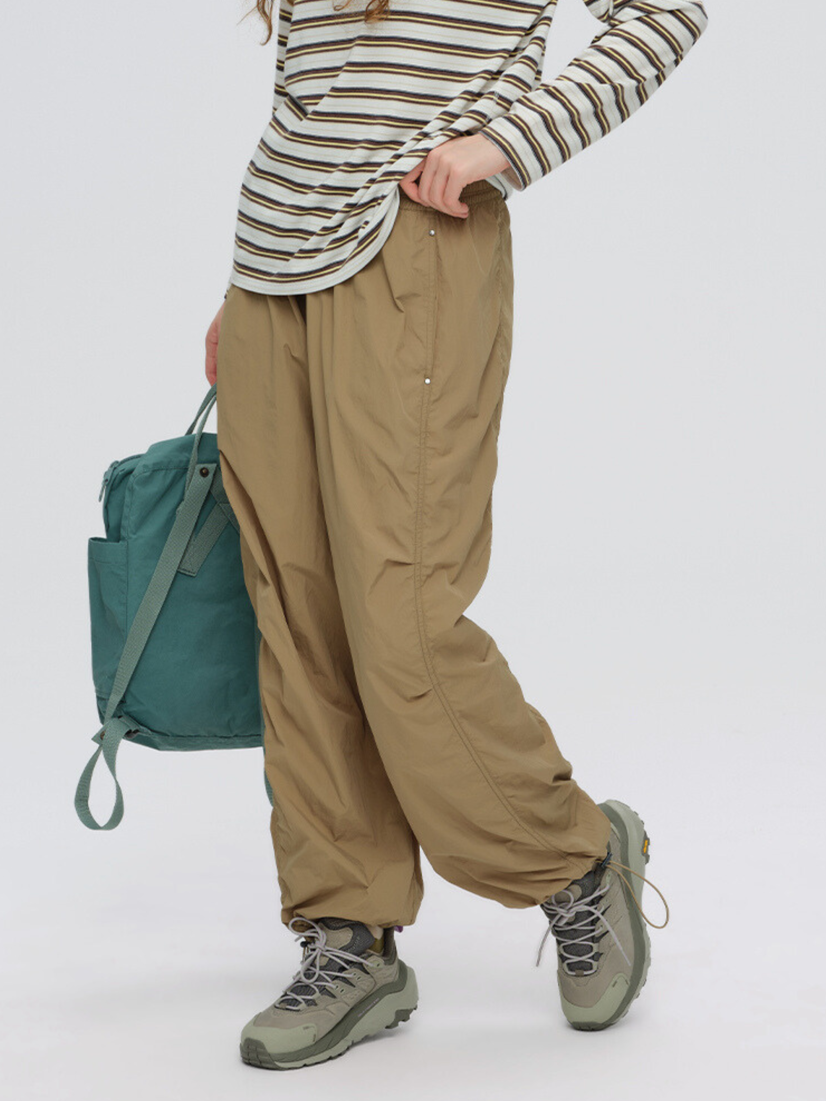 Cavewatch - Women's Water-Repellent Elastic-Waist Nylon Pants