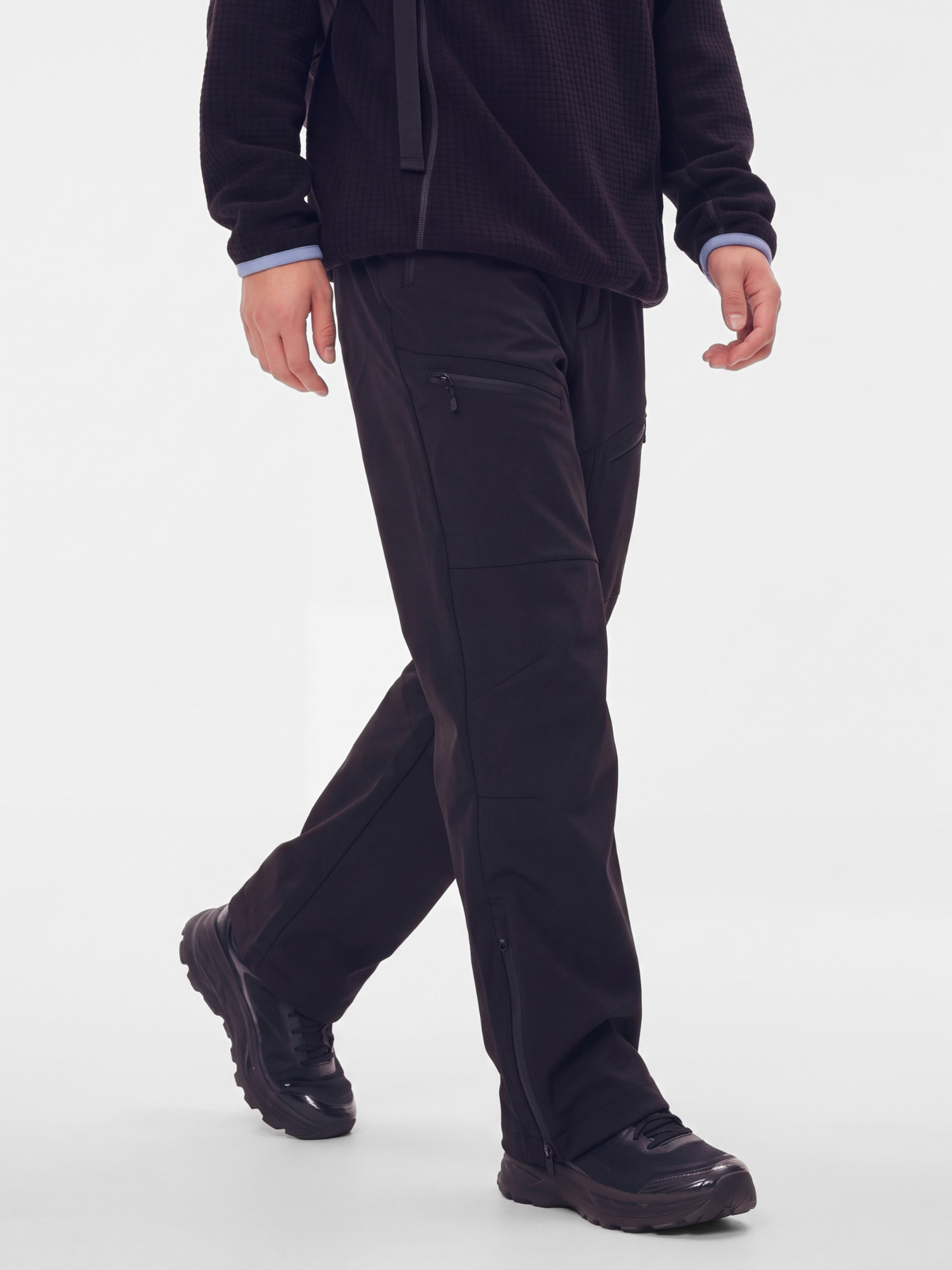 AlpineShift - Men's Windproof Fleece-Lined Side-Zip Softshell Pants