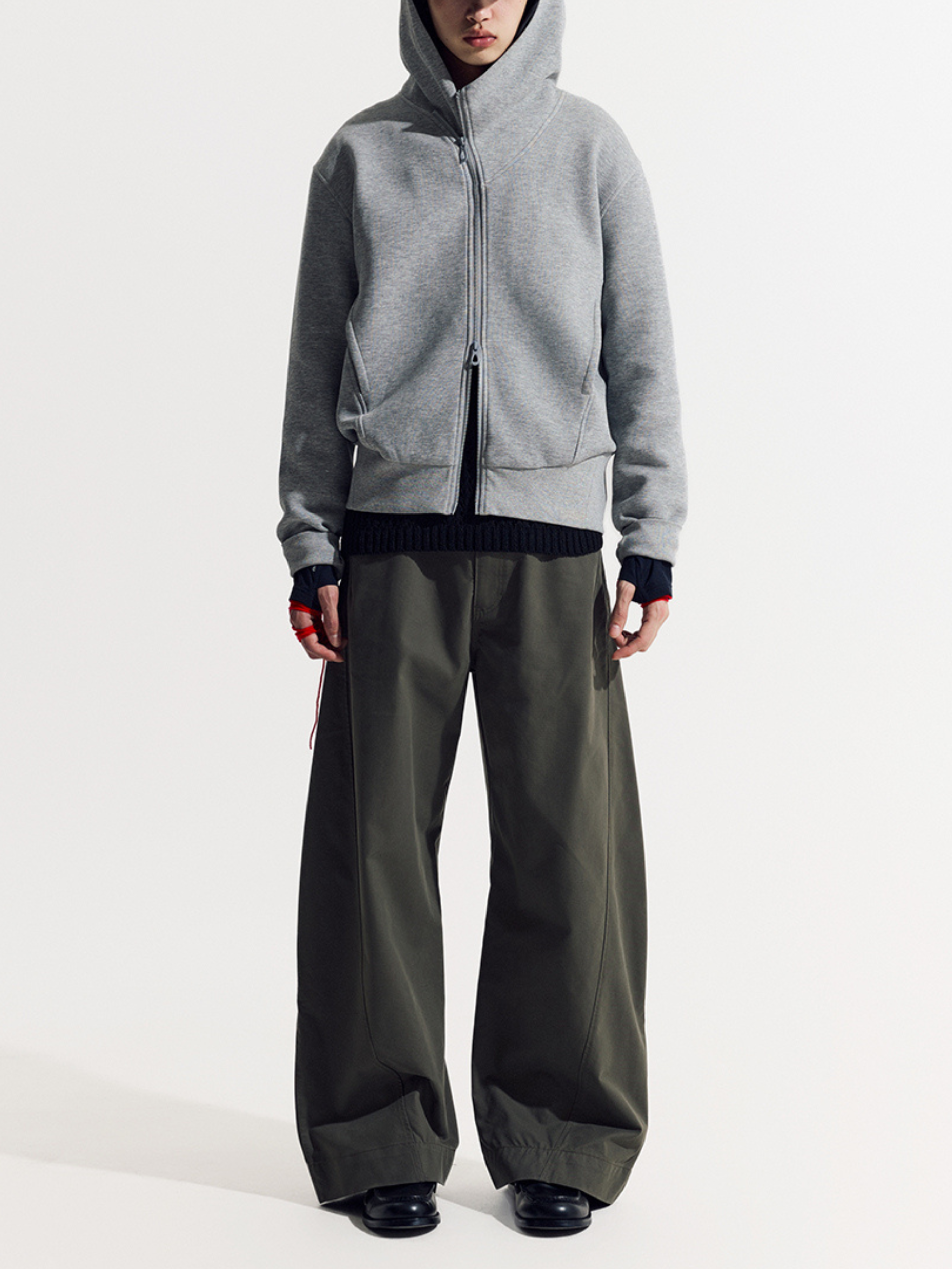 EagleView - Unisex Minimalist Wide-Cut Bamboo Wool Curved Pants