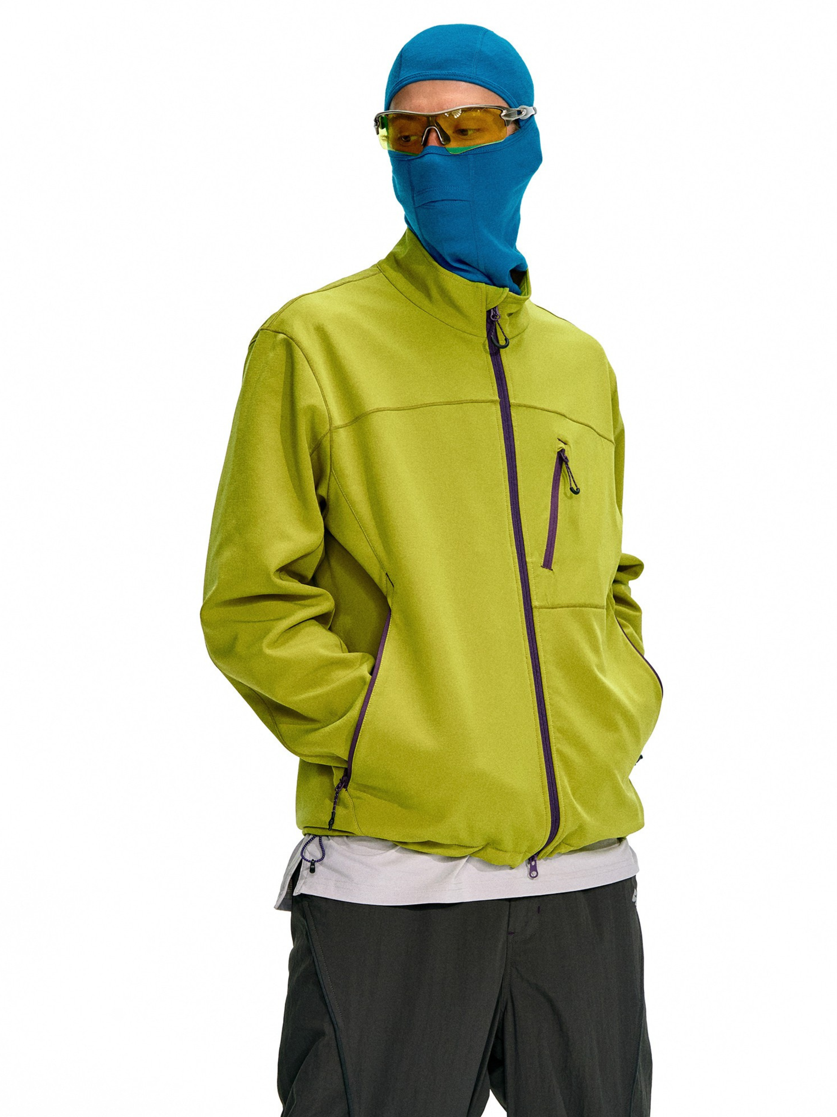 Driftcore - Unisex Colorblock Zip-Up Stand Collar Jacket