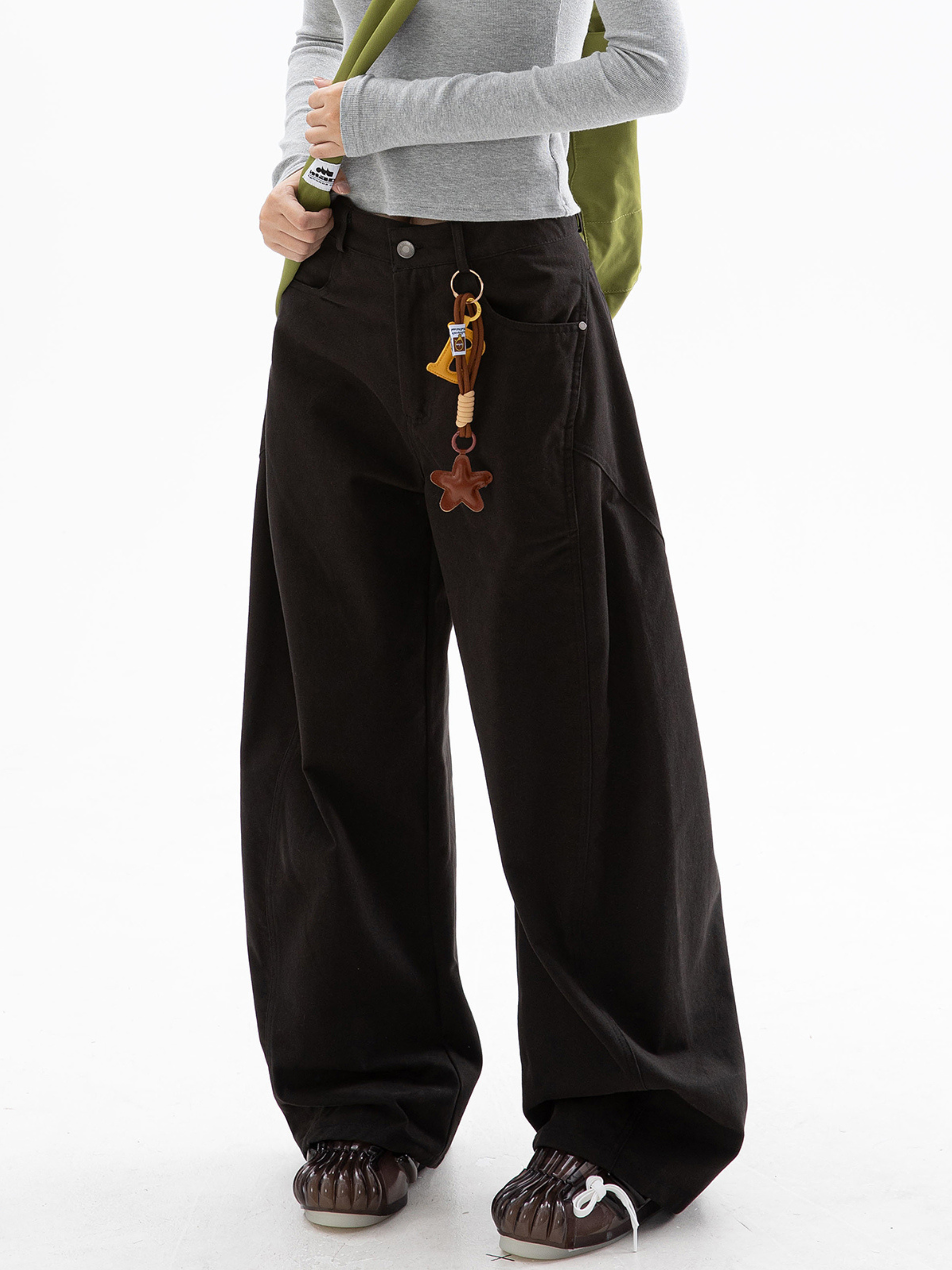 EchoStep - Unisex Pure Cotton Straight-Leg Curved Seam Pants