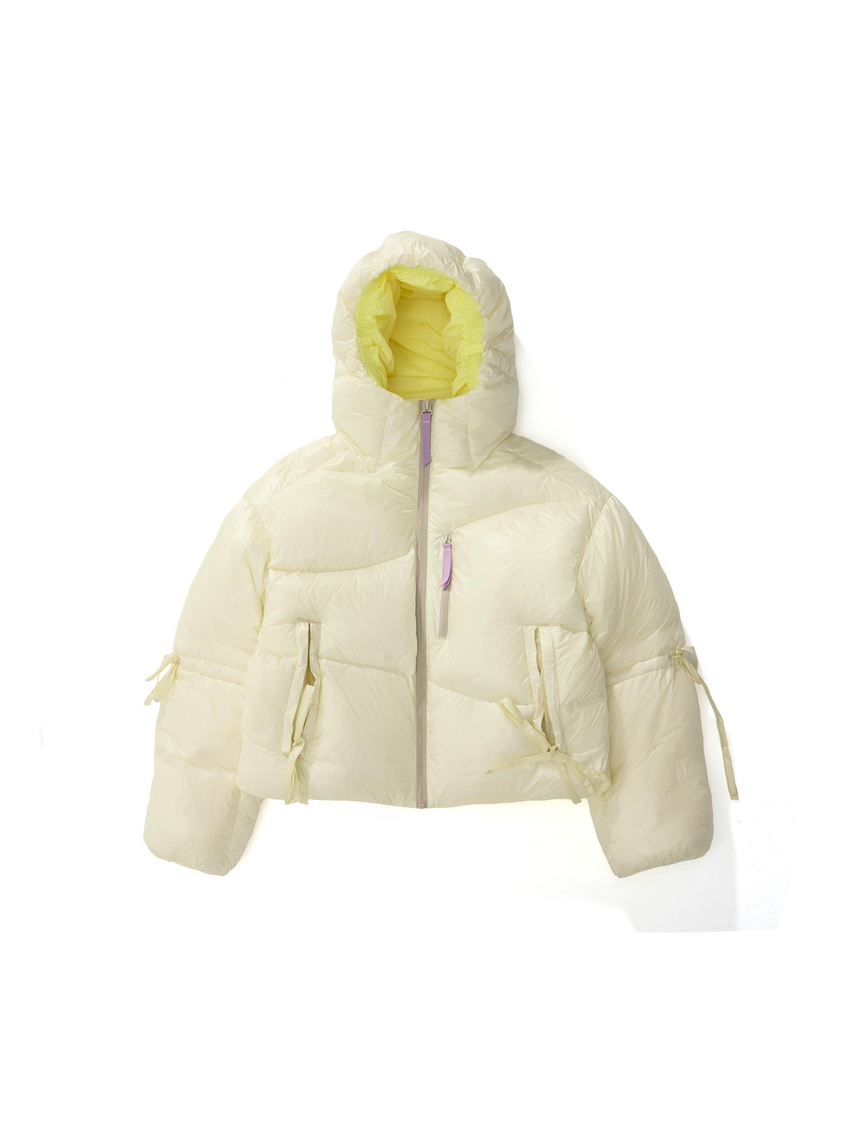 Ironfrost - Women's 90% White Duck Down Color-Blocked Short Puffer Jacket