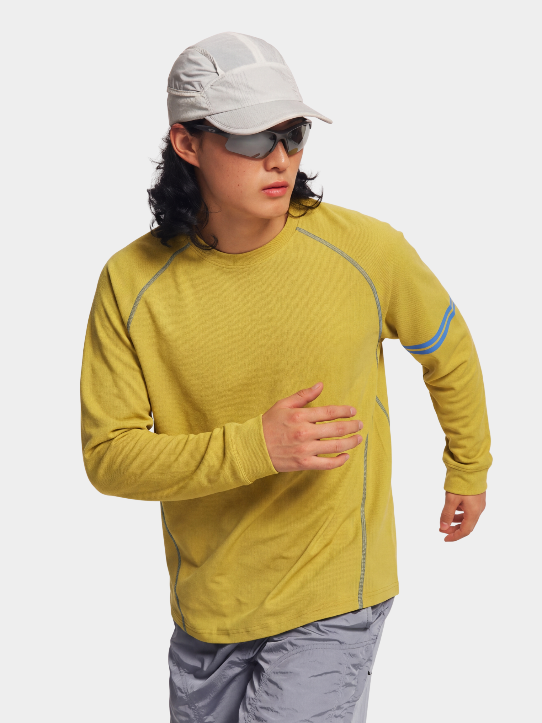 QuietMove - Unisex Crew Neck Long Sleeve Athletic T-Shirt