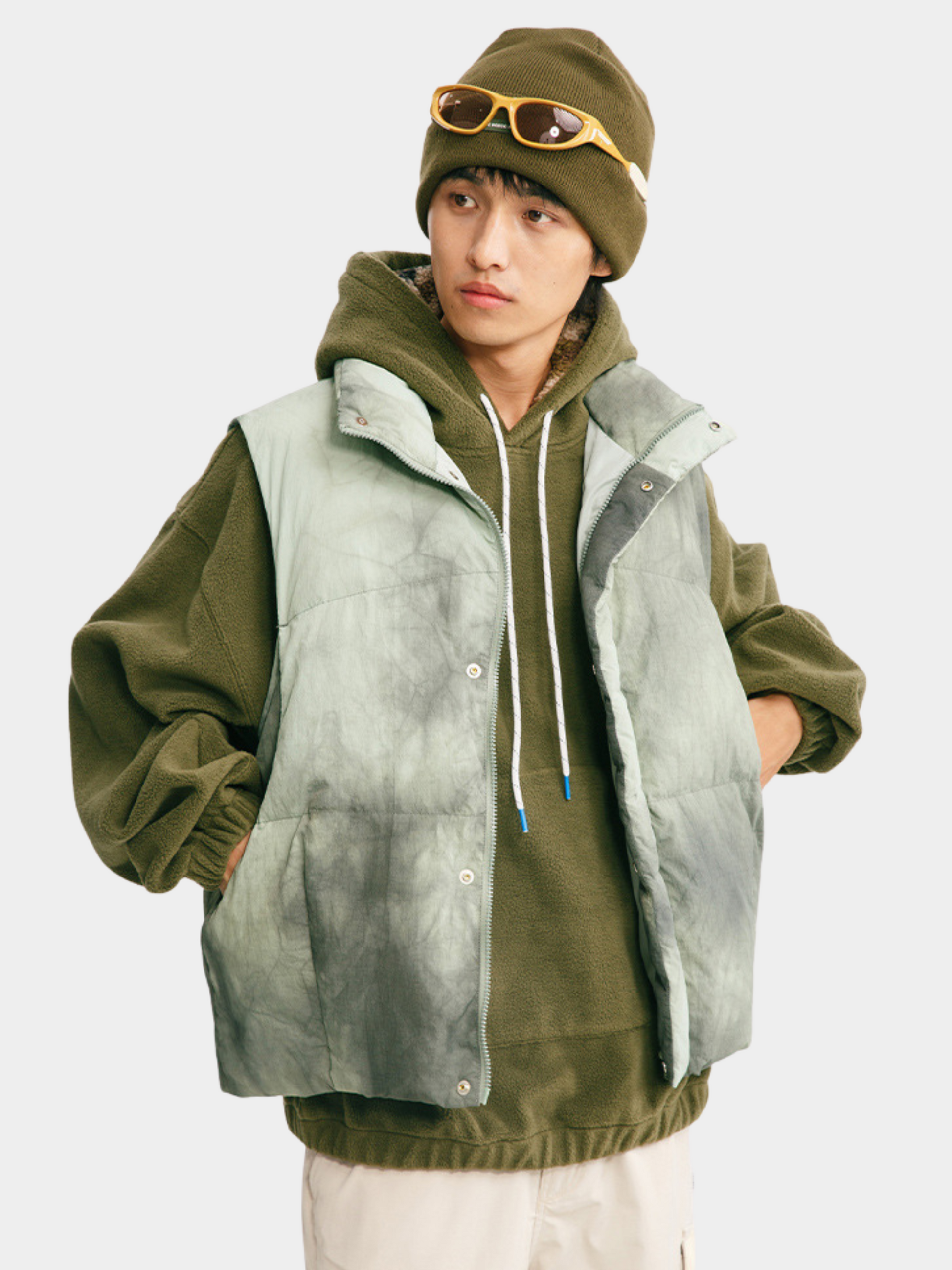 BluffTop - Unisex 90% White Duck Down Hand-Dyed Waterproof Down Vest GONGGAR SPORTS