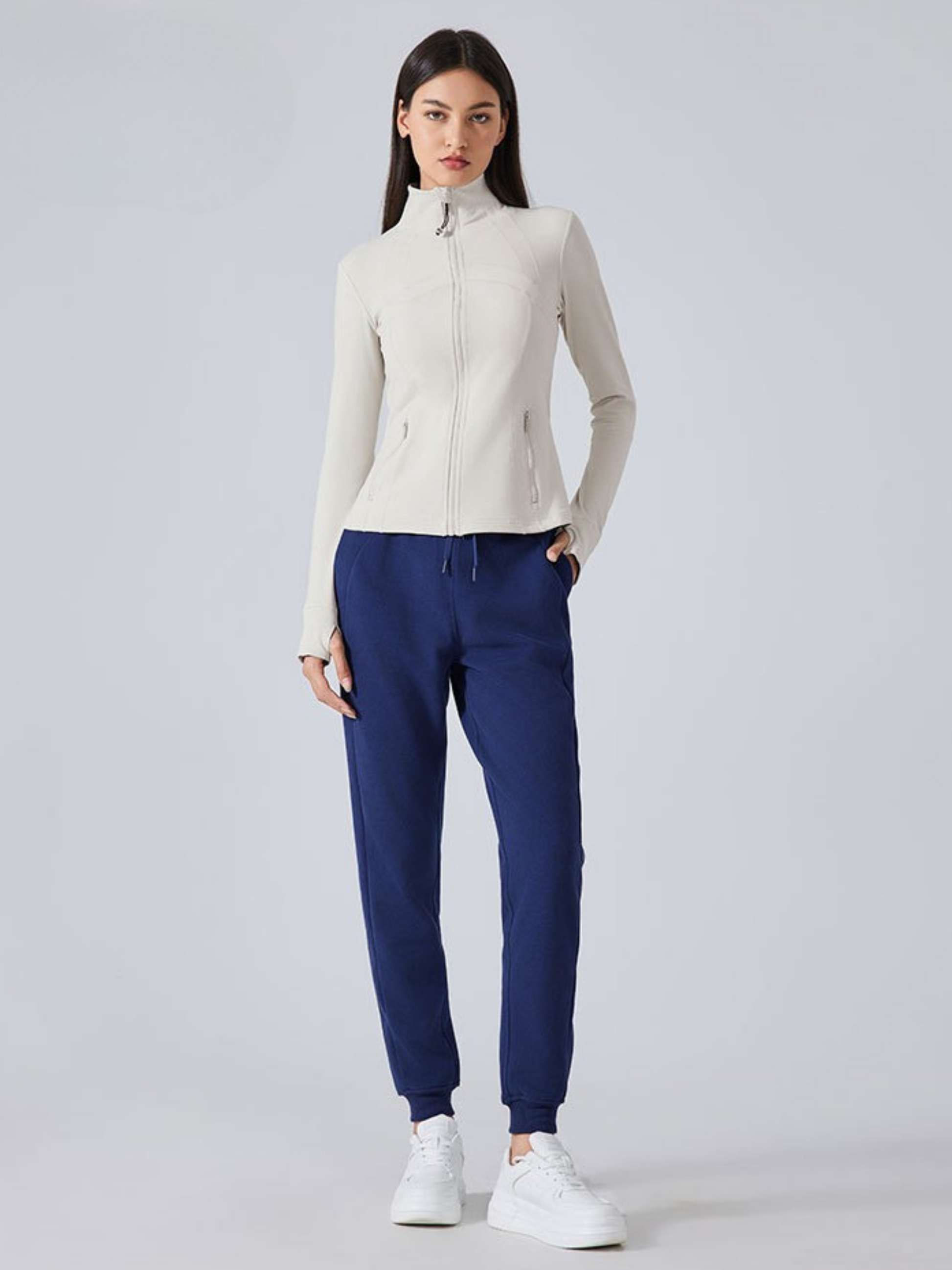 MesaPeak - Women's Fleece-Lined Slim-Fit Yoga Jacket with Thumbholes GONGGAR SPORTS