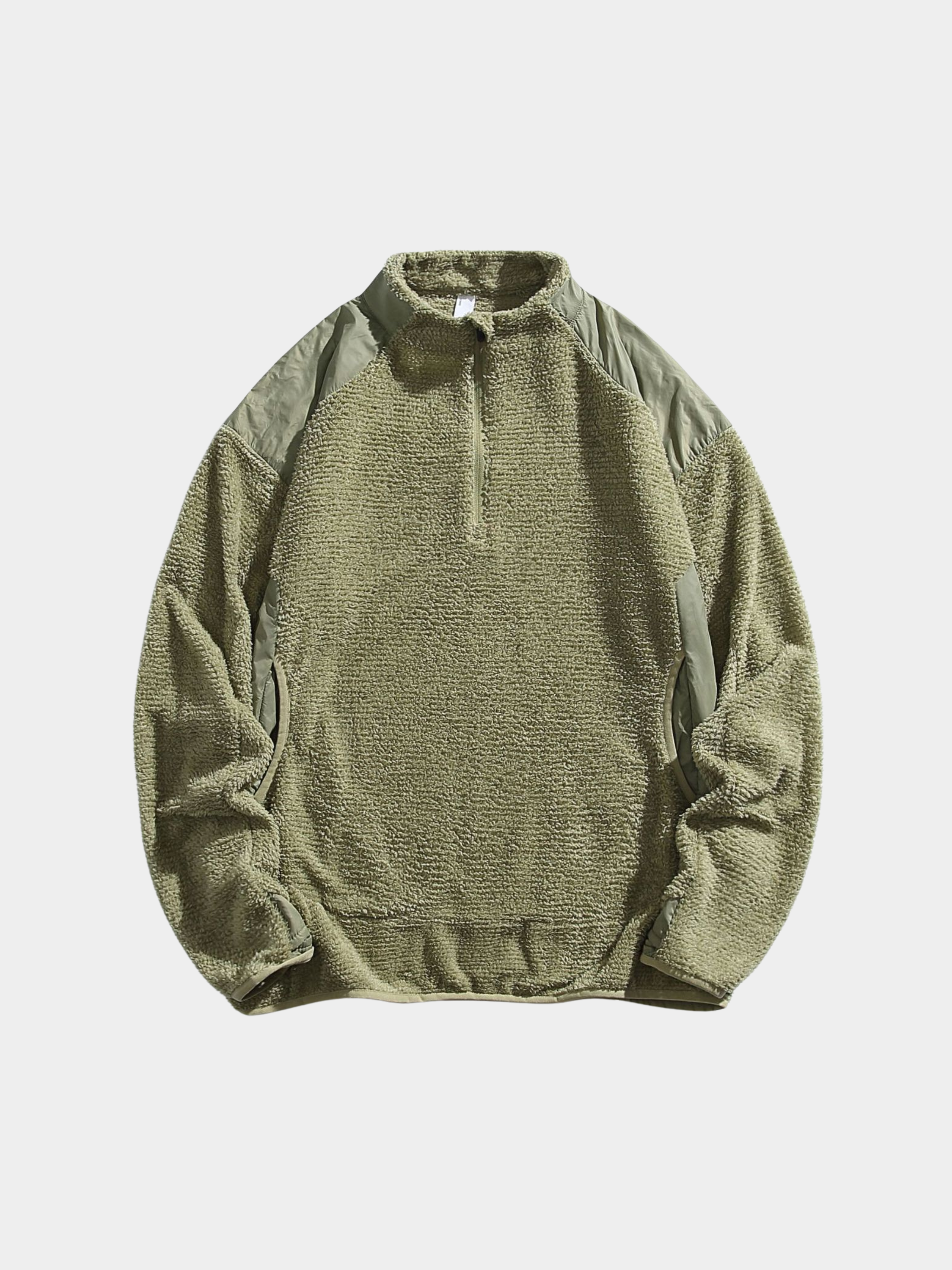 Ashtop - Thermal Fleece Half-Zip Mock Neck Sweatshirt