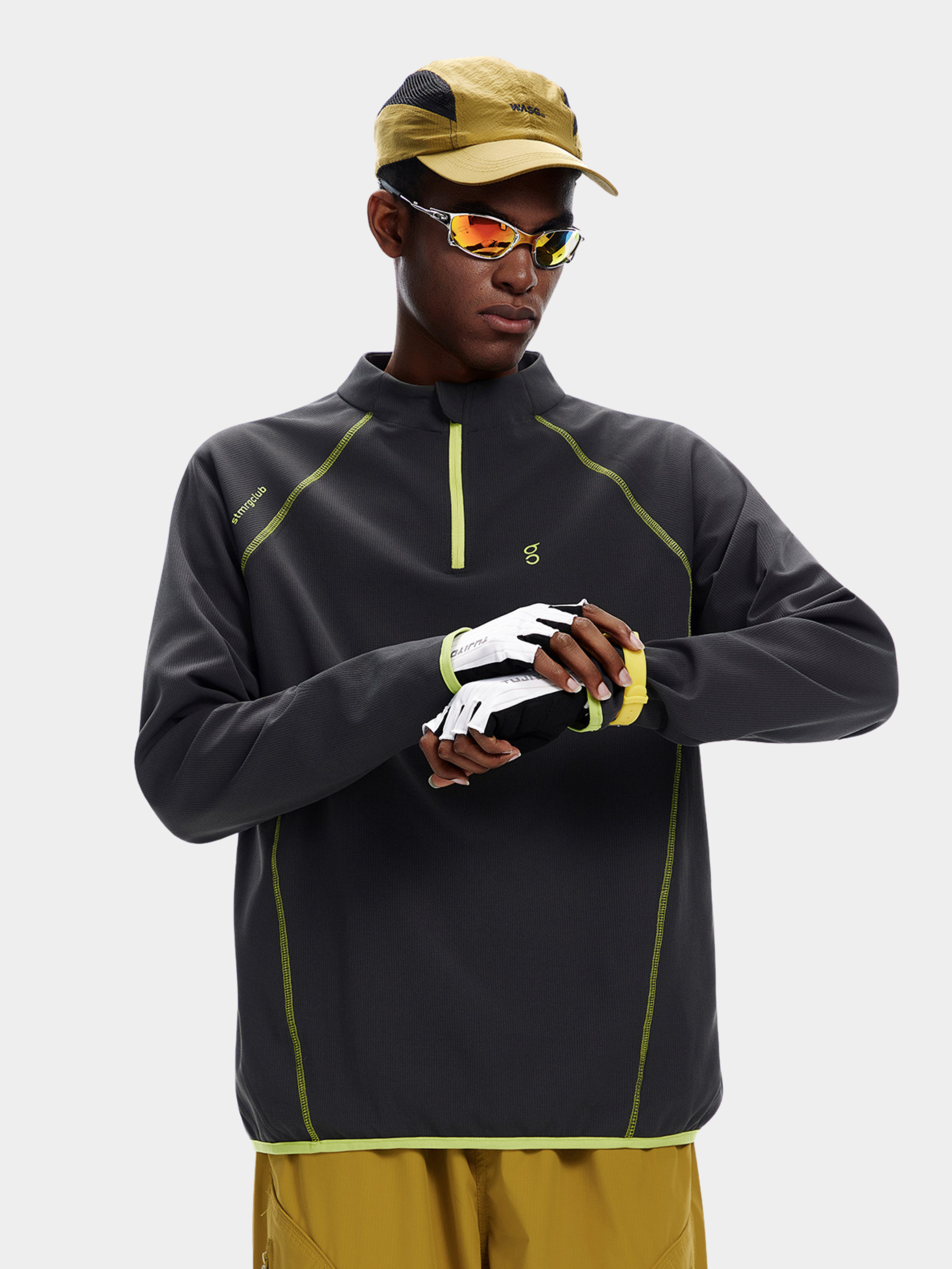 Forestway - Men's Quick-Dry Deconstructed Stitch Half-Zip Sweatshirt