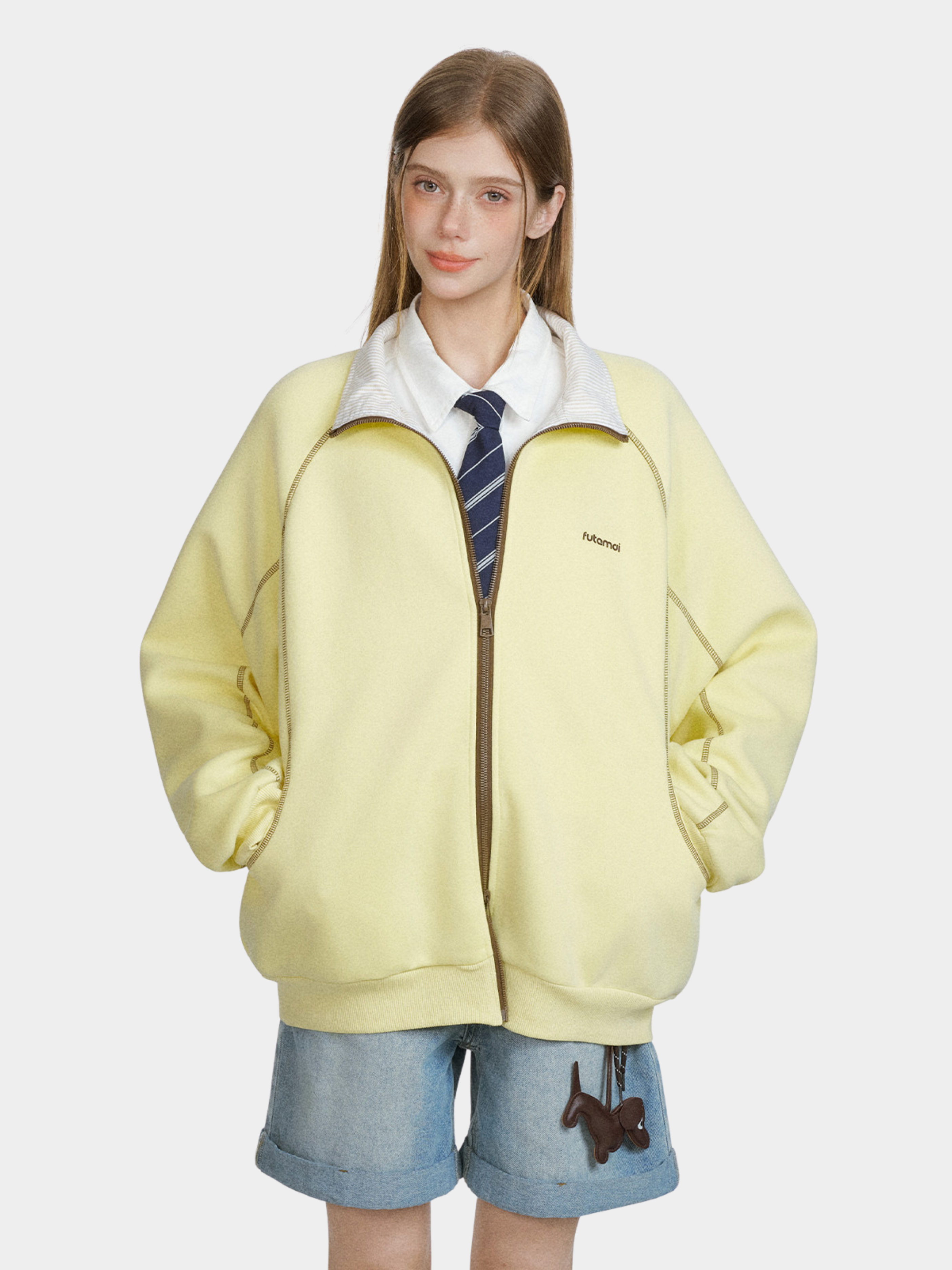 Cragzone - Women's Cotton-Blend Zip-Up Stand-Collar Jacket –