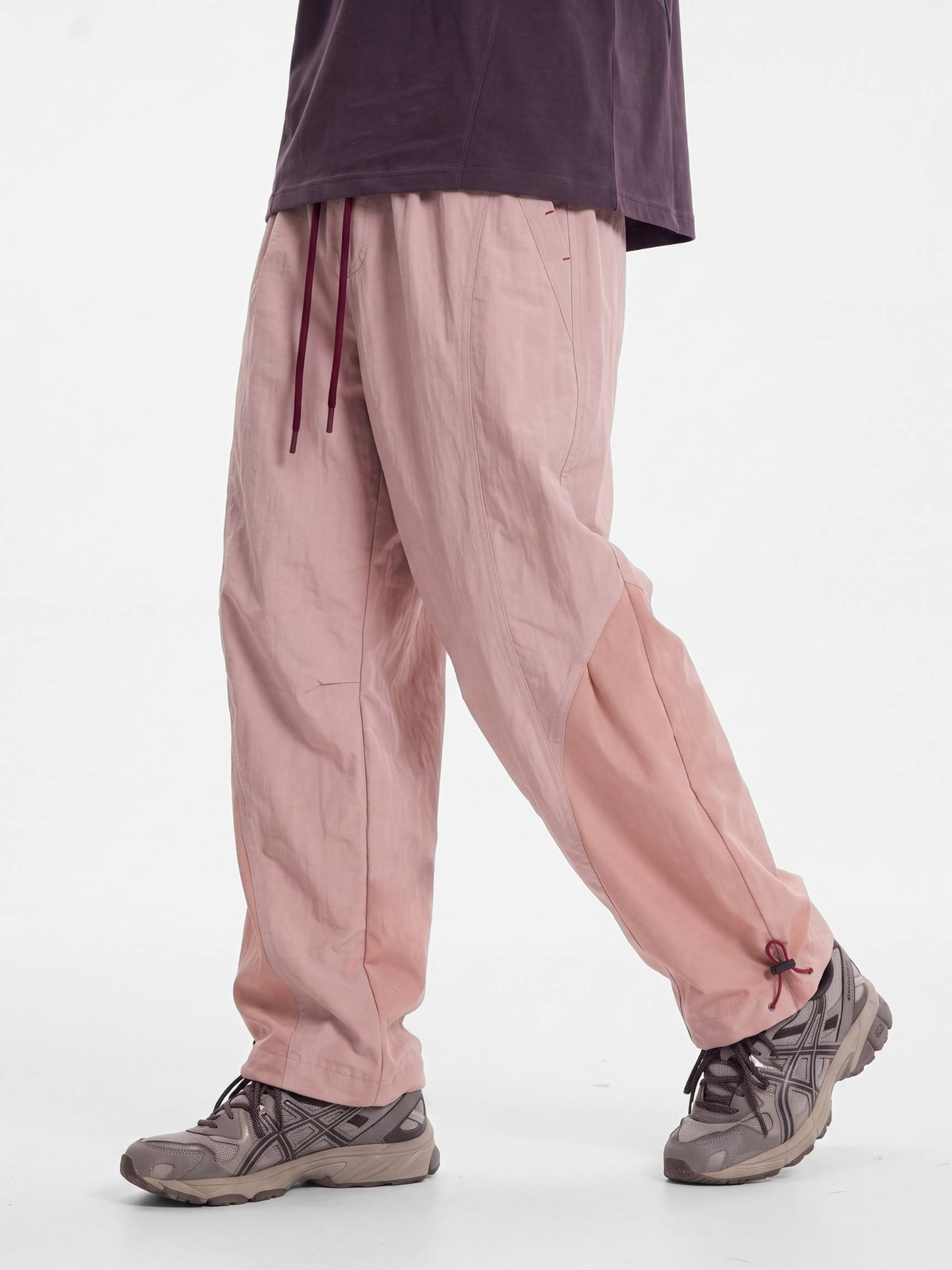 TieRidge - Unisex Lightweight Breathable Contrast-Stitch Paratrooper Pants