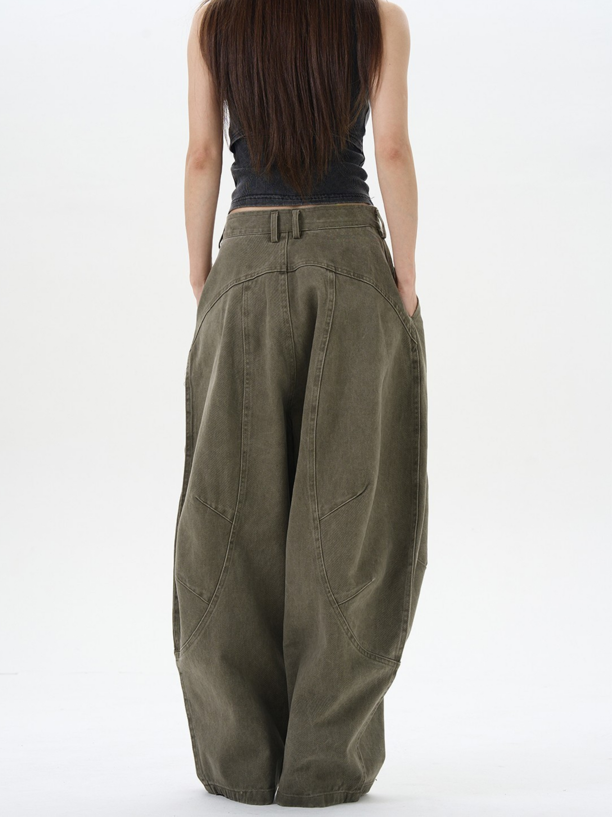 EagleSet - Unisex Loose-Fit Curved-Cut Utility Pants GONGGAR SPORTS