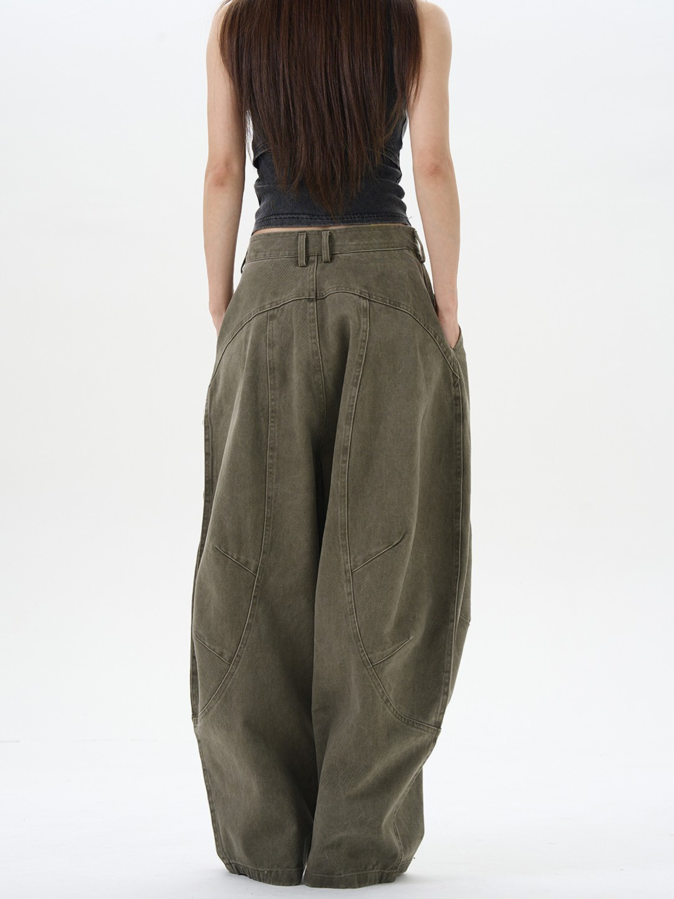 EagleSet - Unisex Loose-Fit Curved-Cut Utility Pants GONGGAR SPORTS
