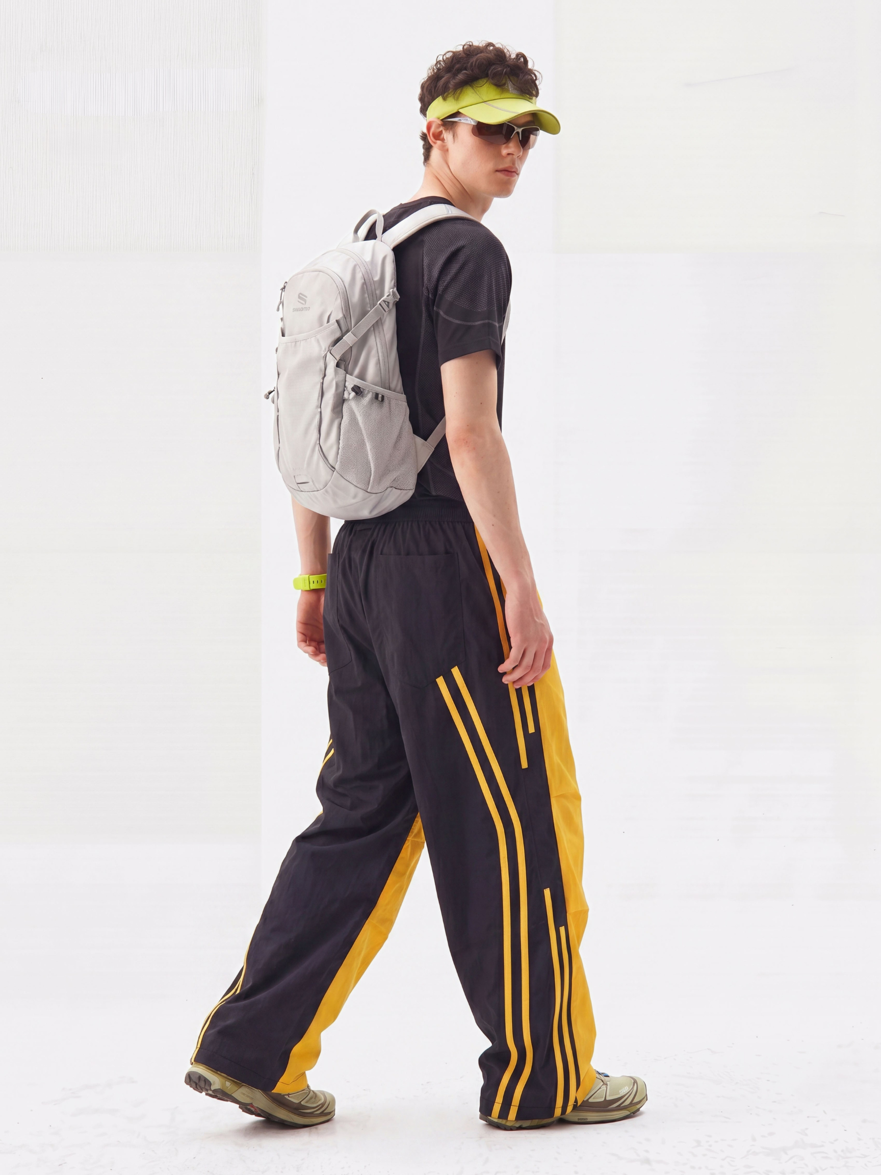 DriftFold - Unisex Water-Repellent Striped Colorblock Wide-Leg Pants