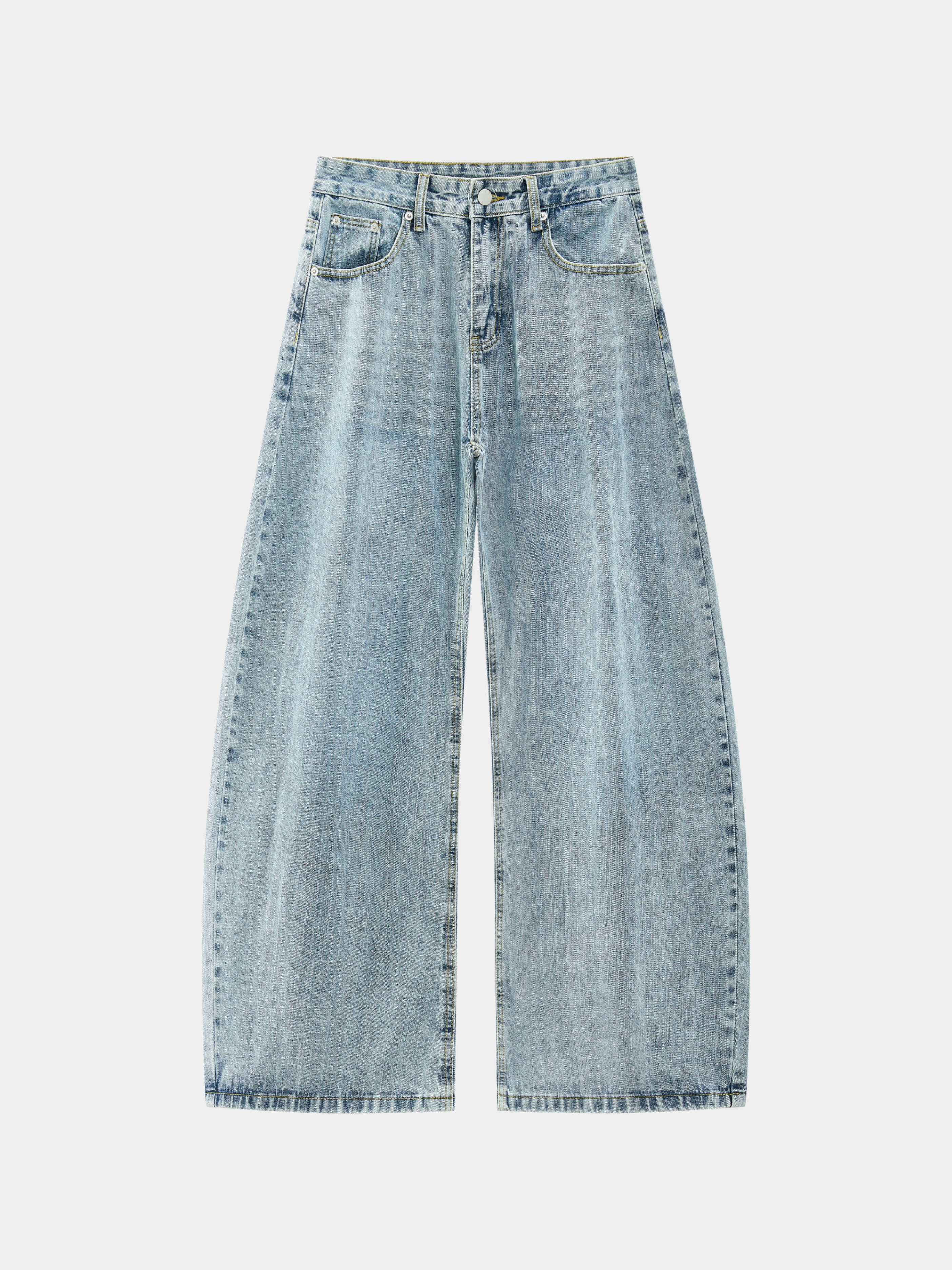 LowFell - Women's Washed Relaxed Straight-Leg Denim Jeans