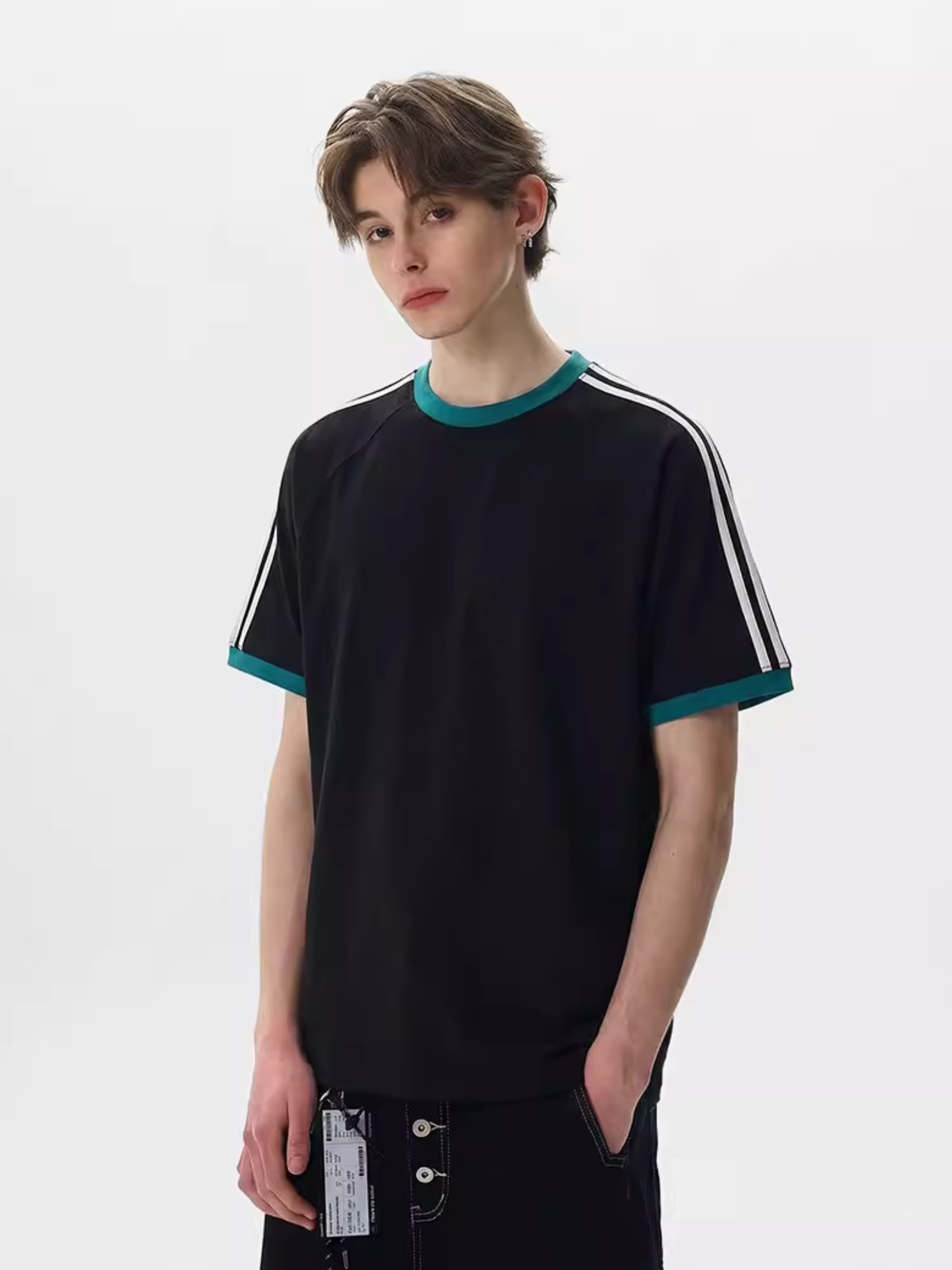 Dusttrail - Unisex Colorblock Cooling Striped Quick-Dry T-Shirt