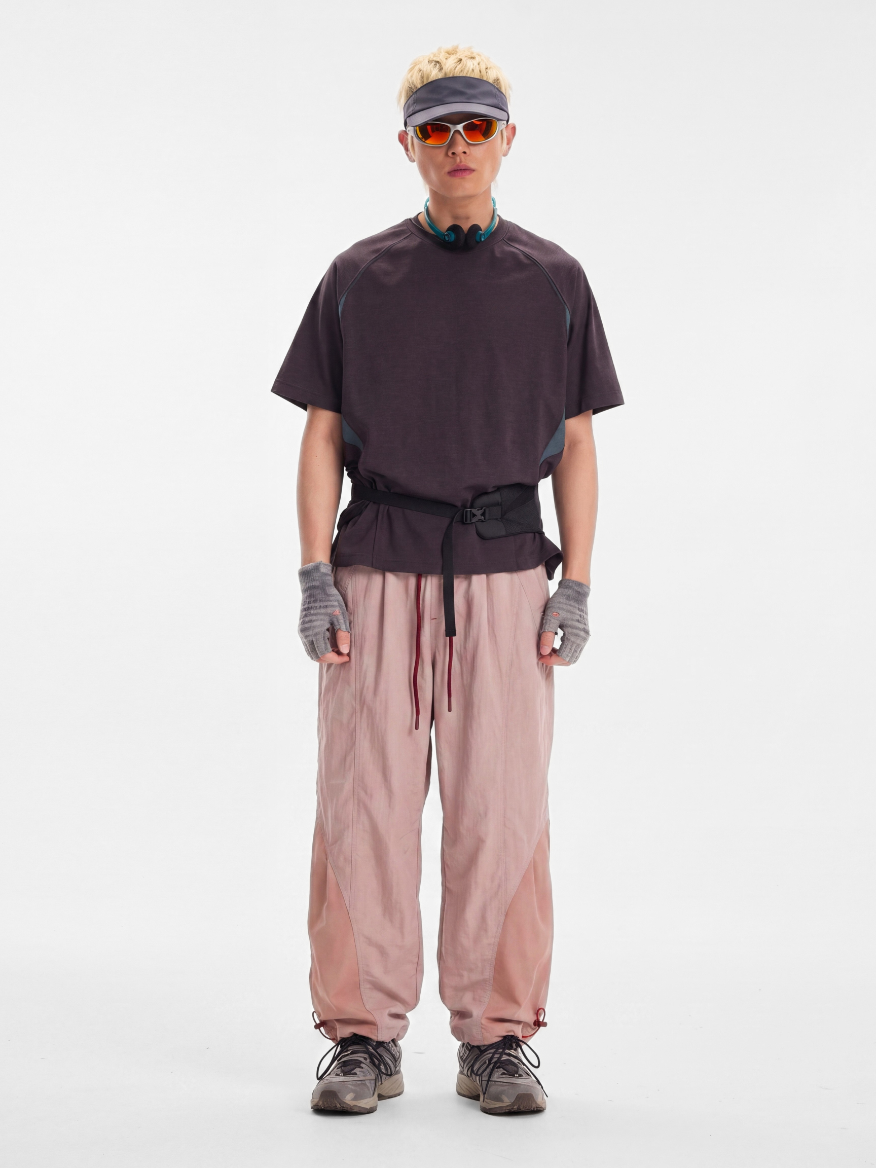 TieRidge - Unisex Lightweight Breathable Contrast-Stitch Paratrooper Pants