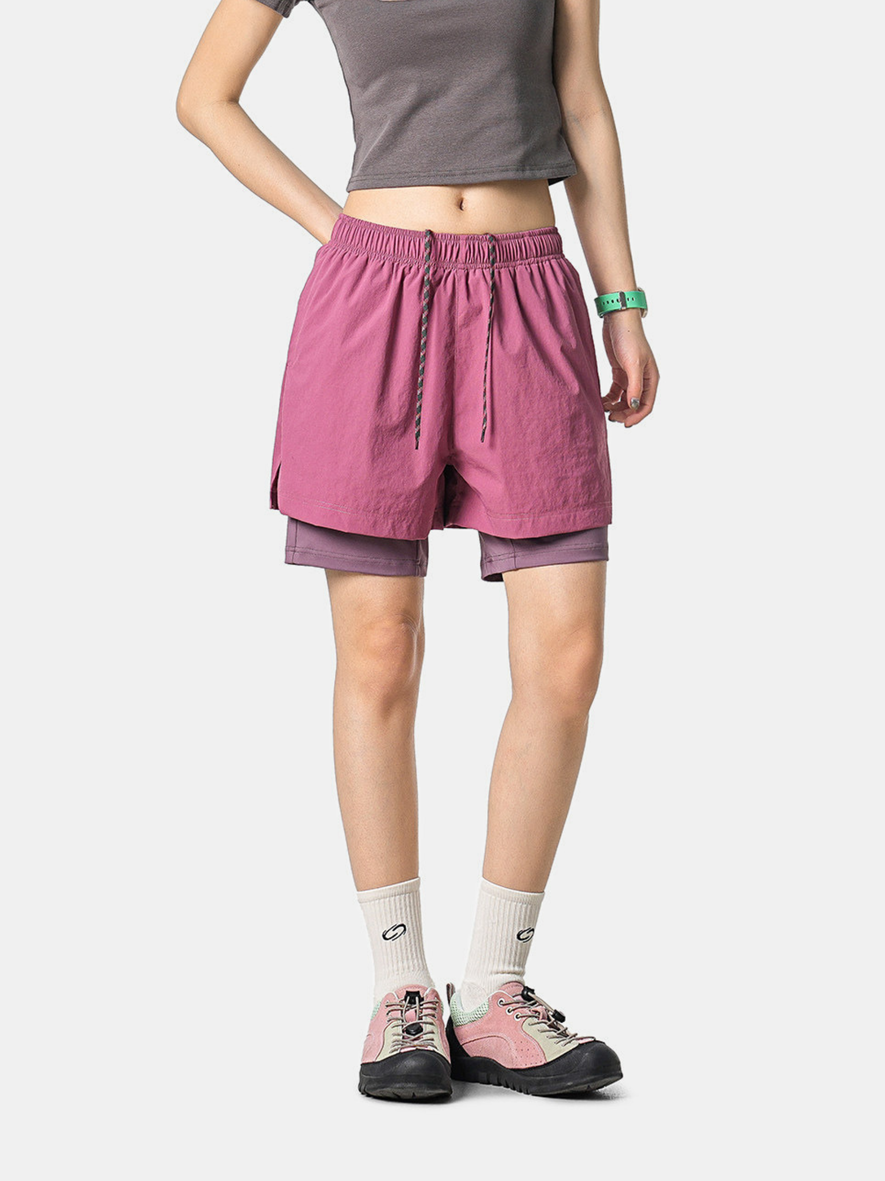 StillBay - Unisex 2-in-1 Ripstop Lightweight Athletic Shorts