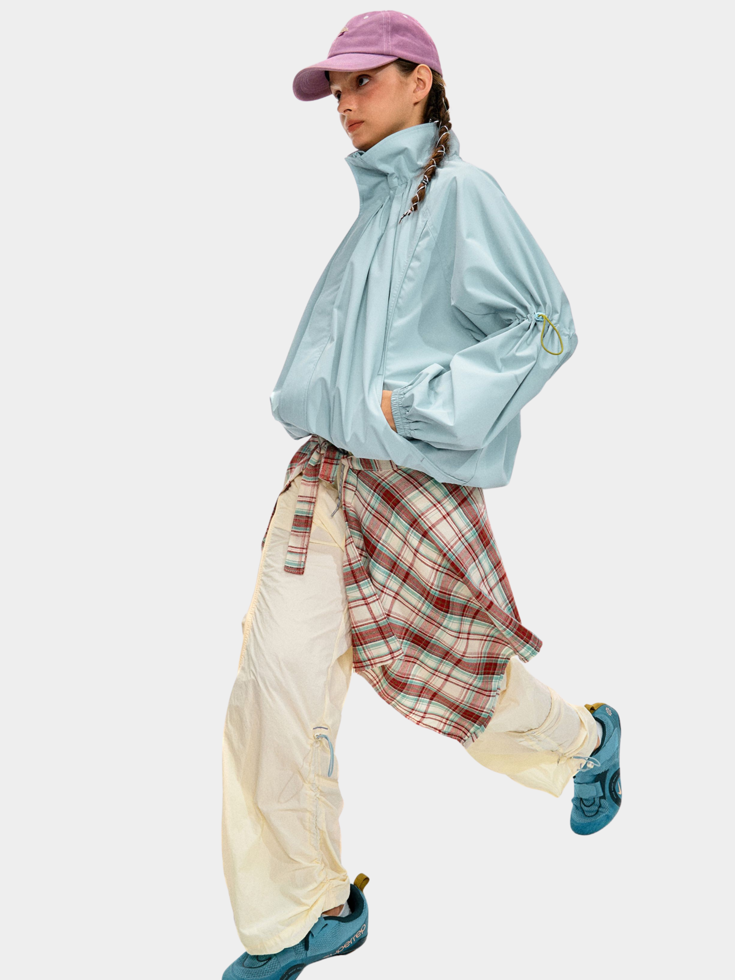 ShadowMode - Women's C6 Water-Repellent Bubble Collar Ruched Jacket
