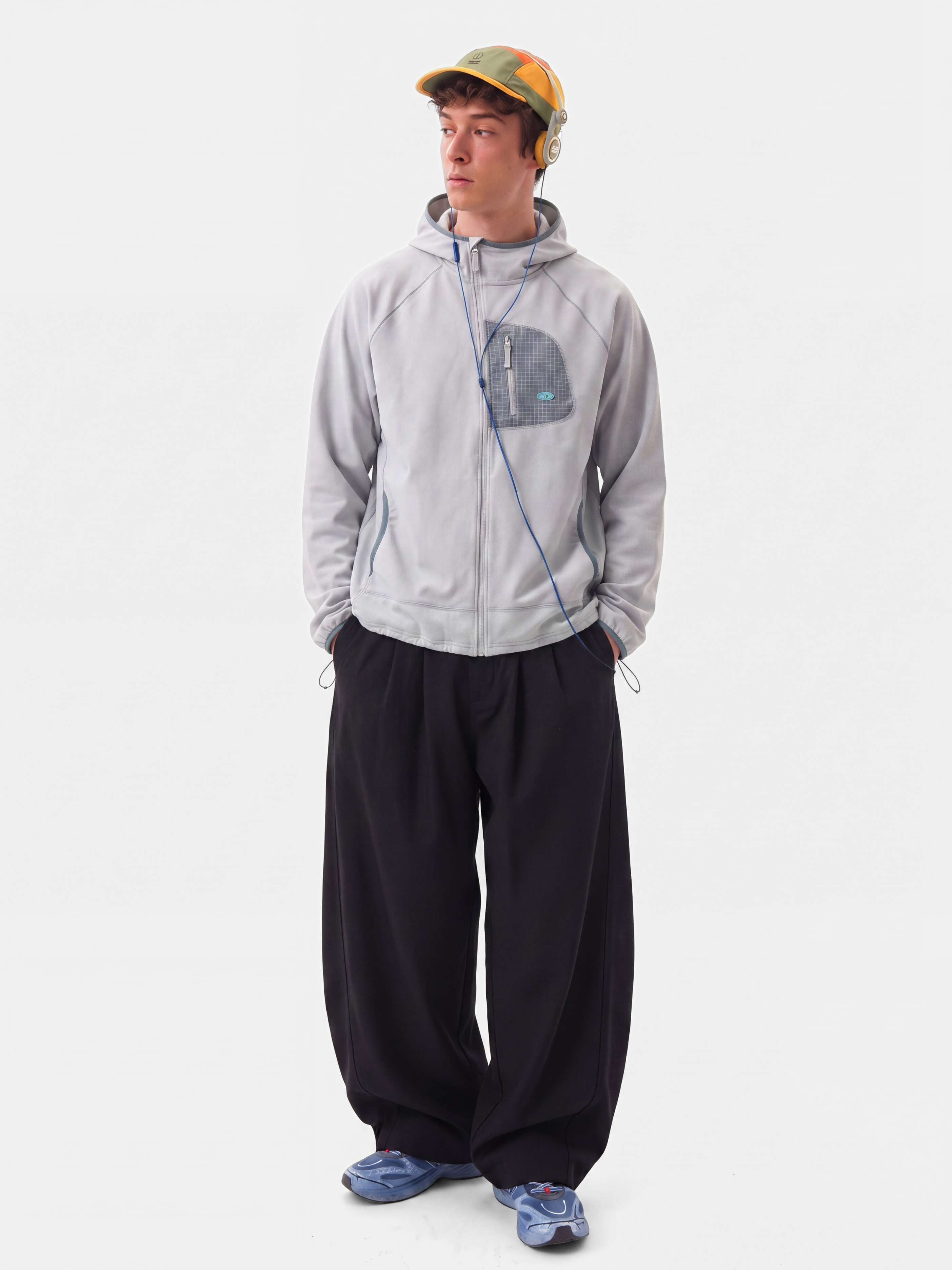 PleatCreek - Unisex Pleated Relaxed Draped Curved-Leg Pants