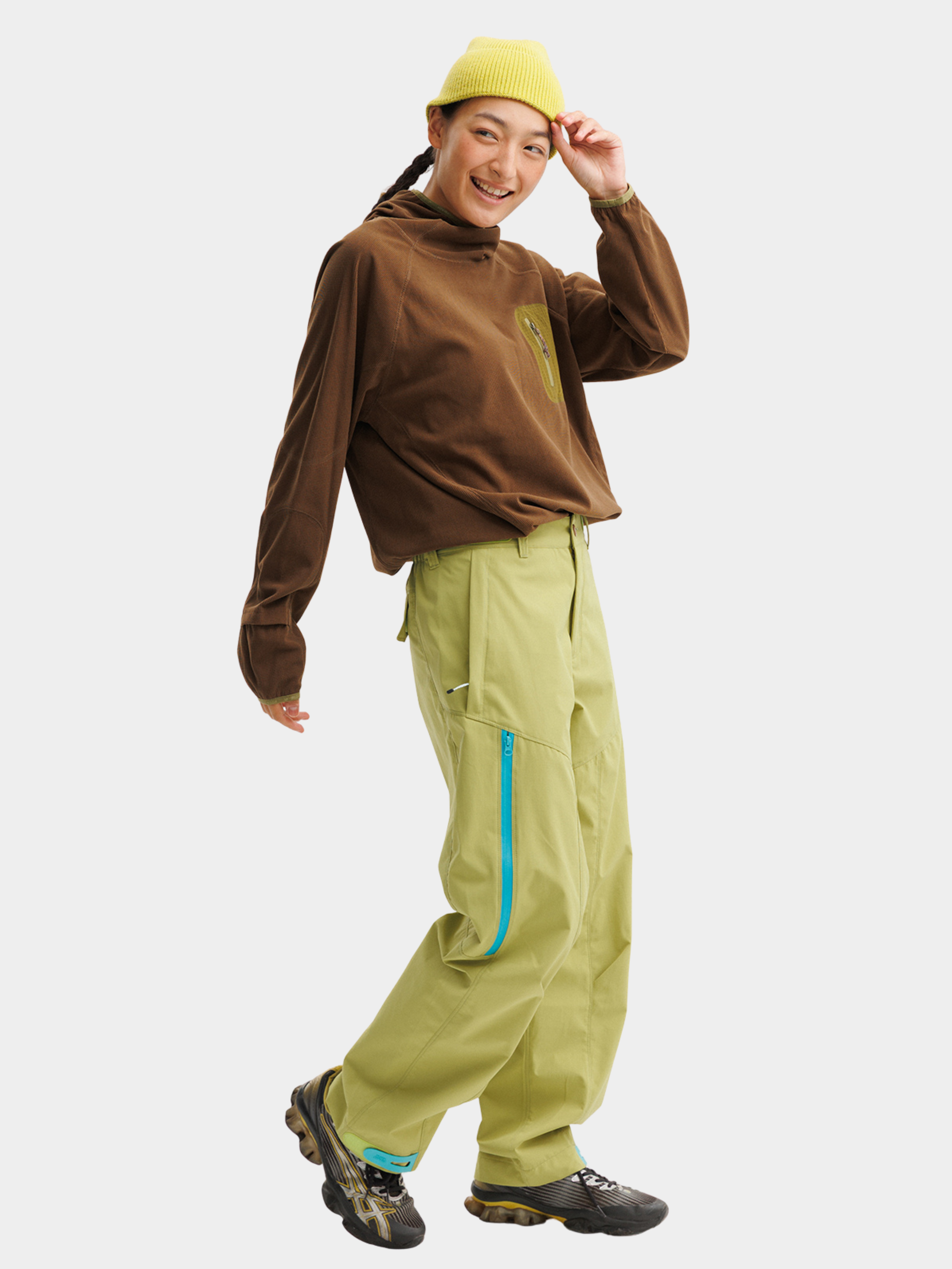 Crag - Unisex Moisture-Wicking High Neck Hoodie Base Layer