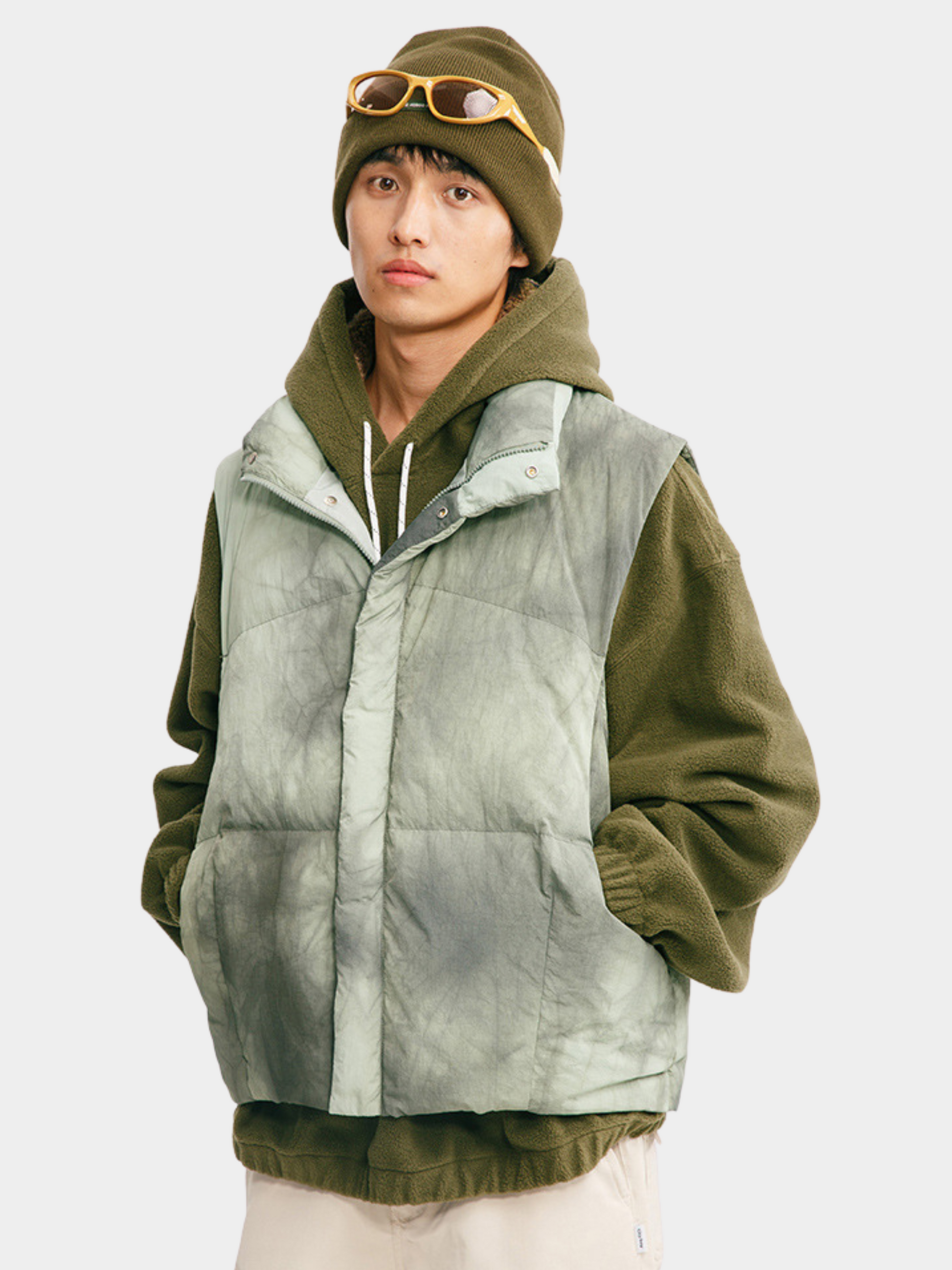 BluffTop - Unisex 90% White Duck Down Hand-Dyed Waterproof Down Vest GONGGAR SPORTS