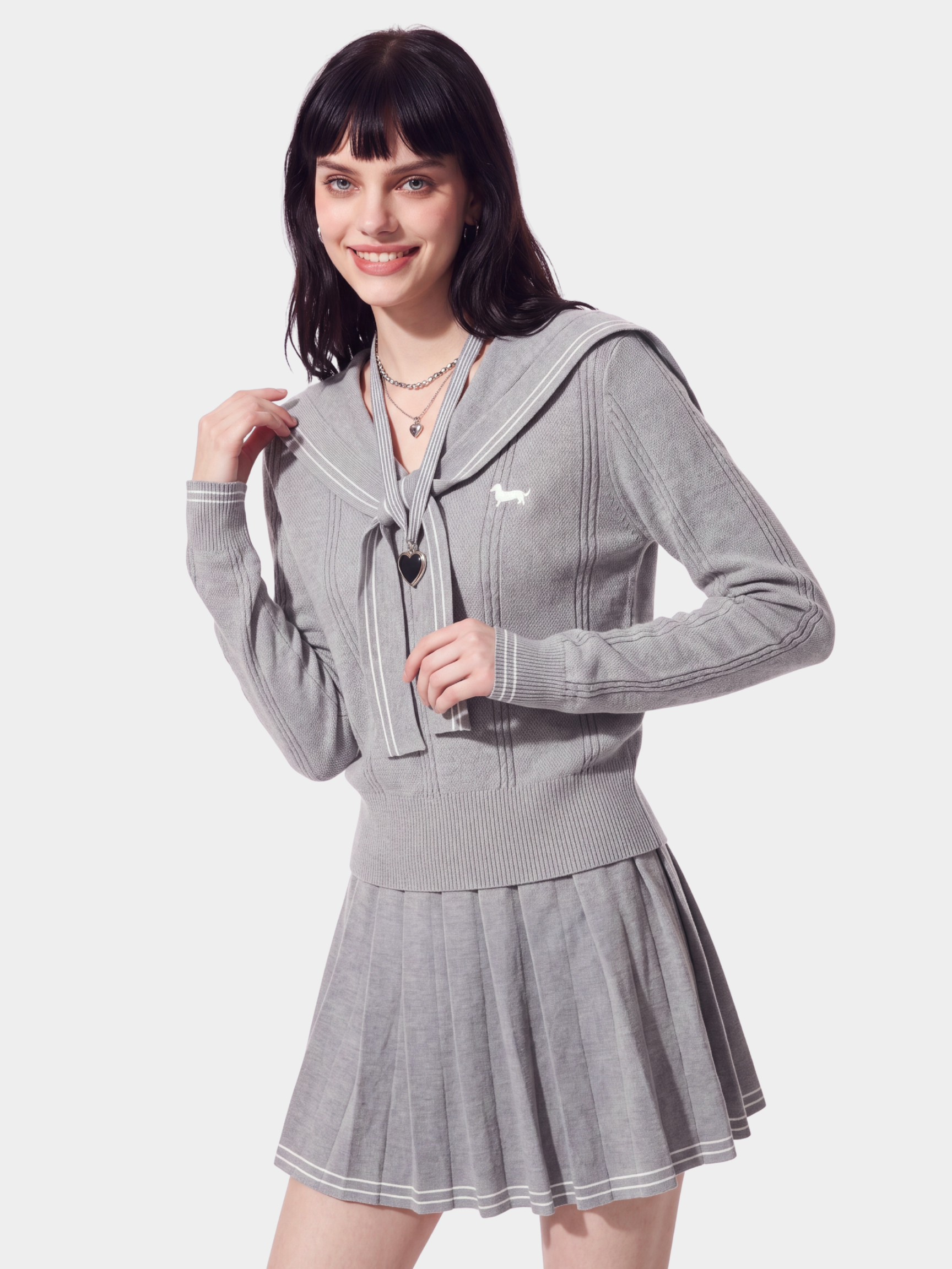 KnitDrift - Women's Embroidered Knit Two-Piece Set