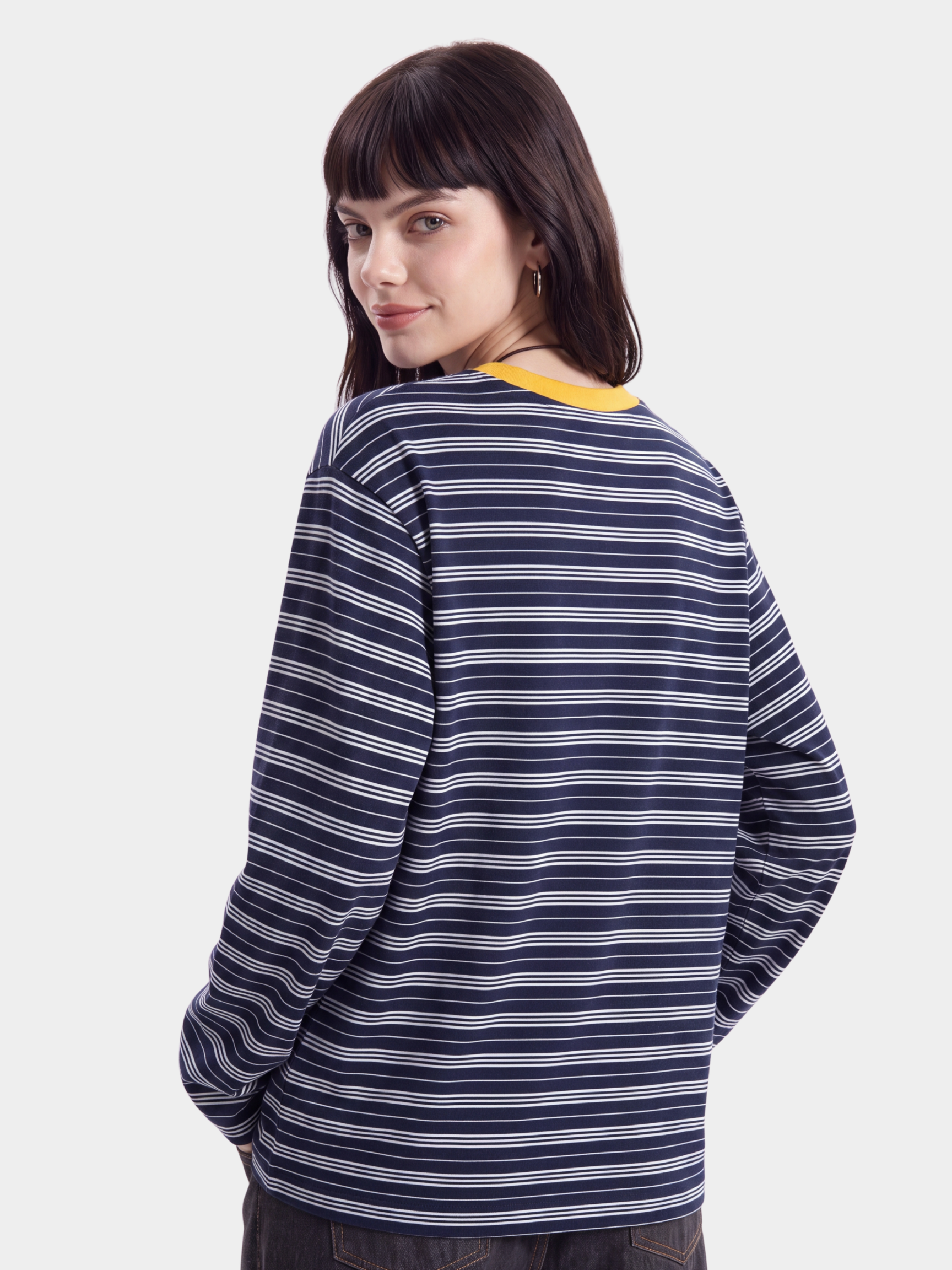 LineVeil - Unisex Contrast Stripe Layering Long Sleeve Top