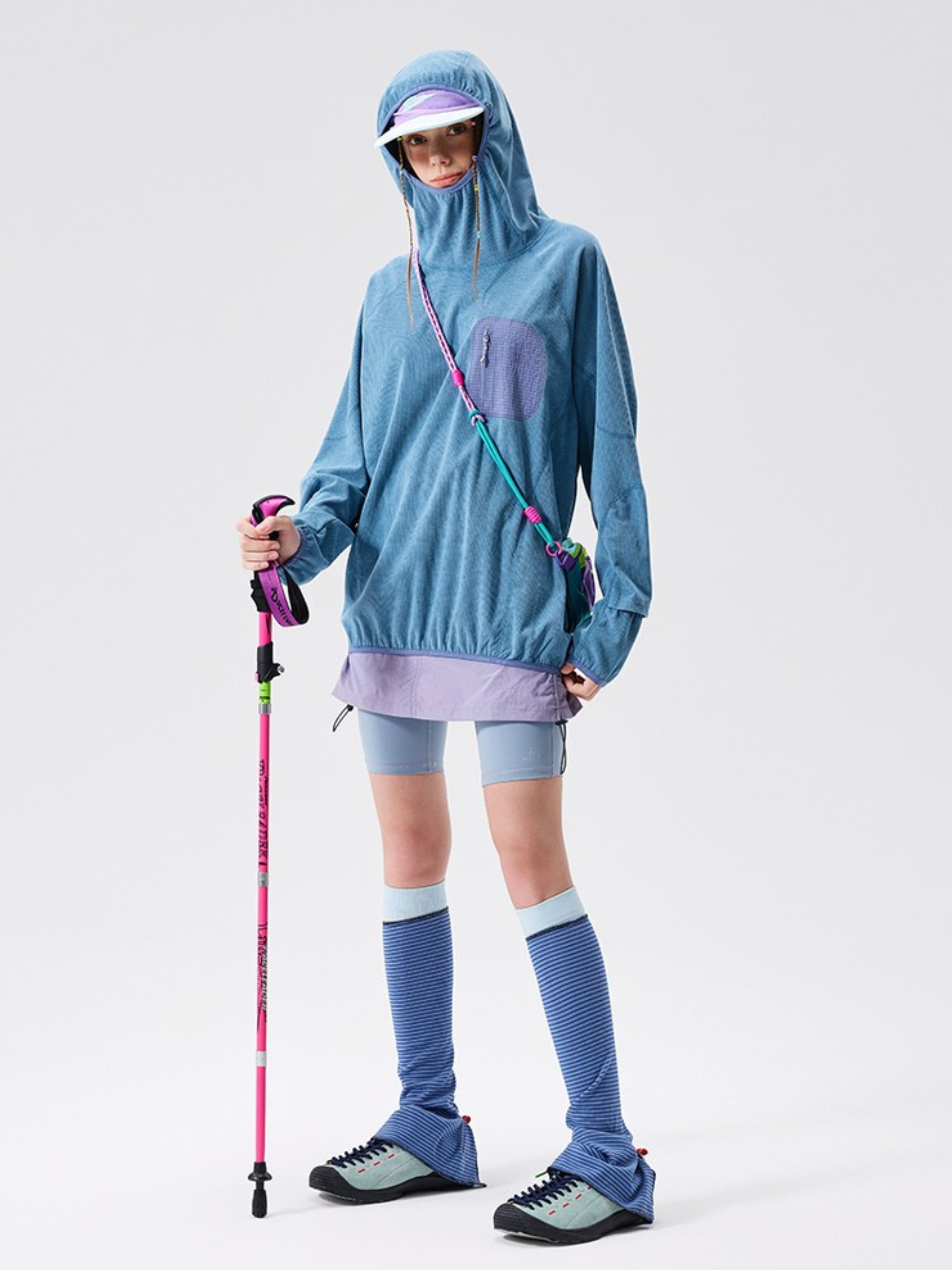 Crag - Unisex Moisture-Wicking High Neck Hoodie Base Layer