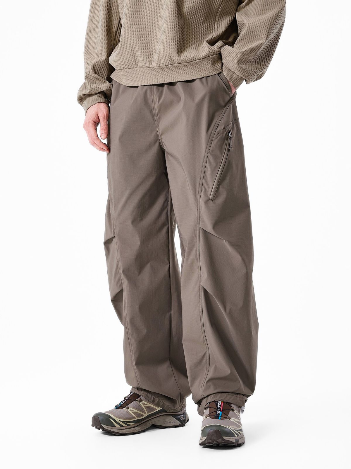 EchoWall - Water-Repellent Wind-Resistant Color-Block Paratrooper Pants