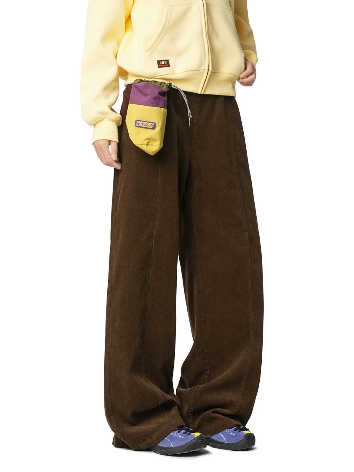 Foresttrek - Unisex Cotton Corduroy Curved-Leg Wide-Leg Pants