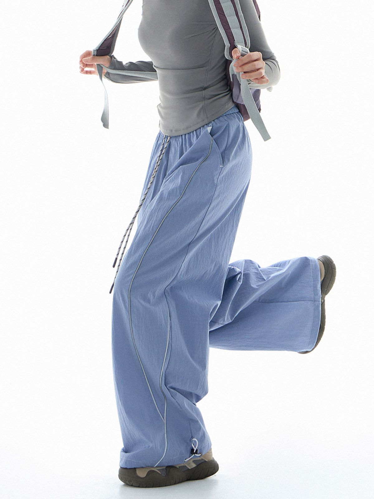 Shadetrek - Unisex Lightweight & Reflective Color-Block Wide-Leg Pants