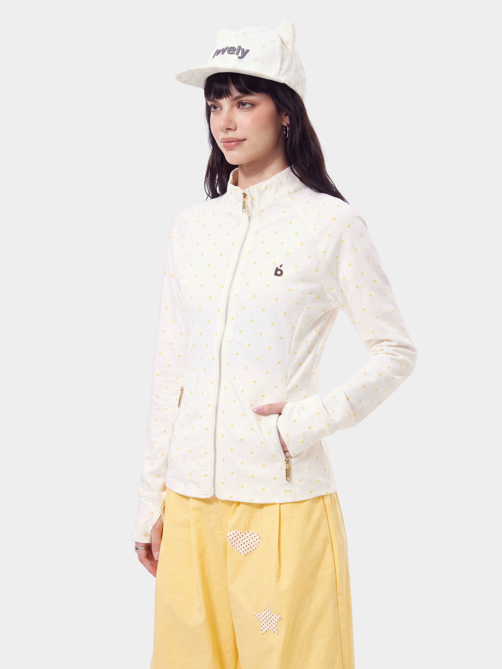 PolkaVeil - Women's UPF 50+ Polka Dot Fitted Sun Protection Jacket