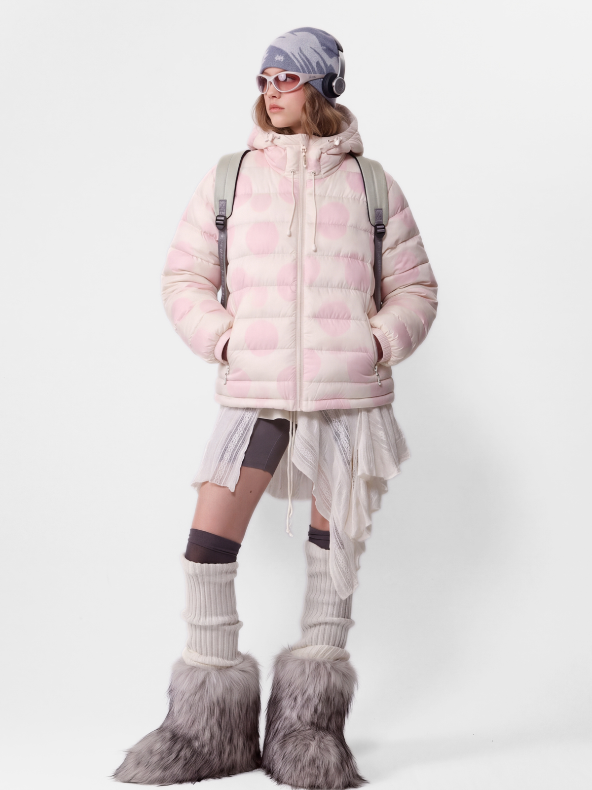 DotMist - Women's Lightweight Water-Repellent 90% White Duck Down Jacket