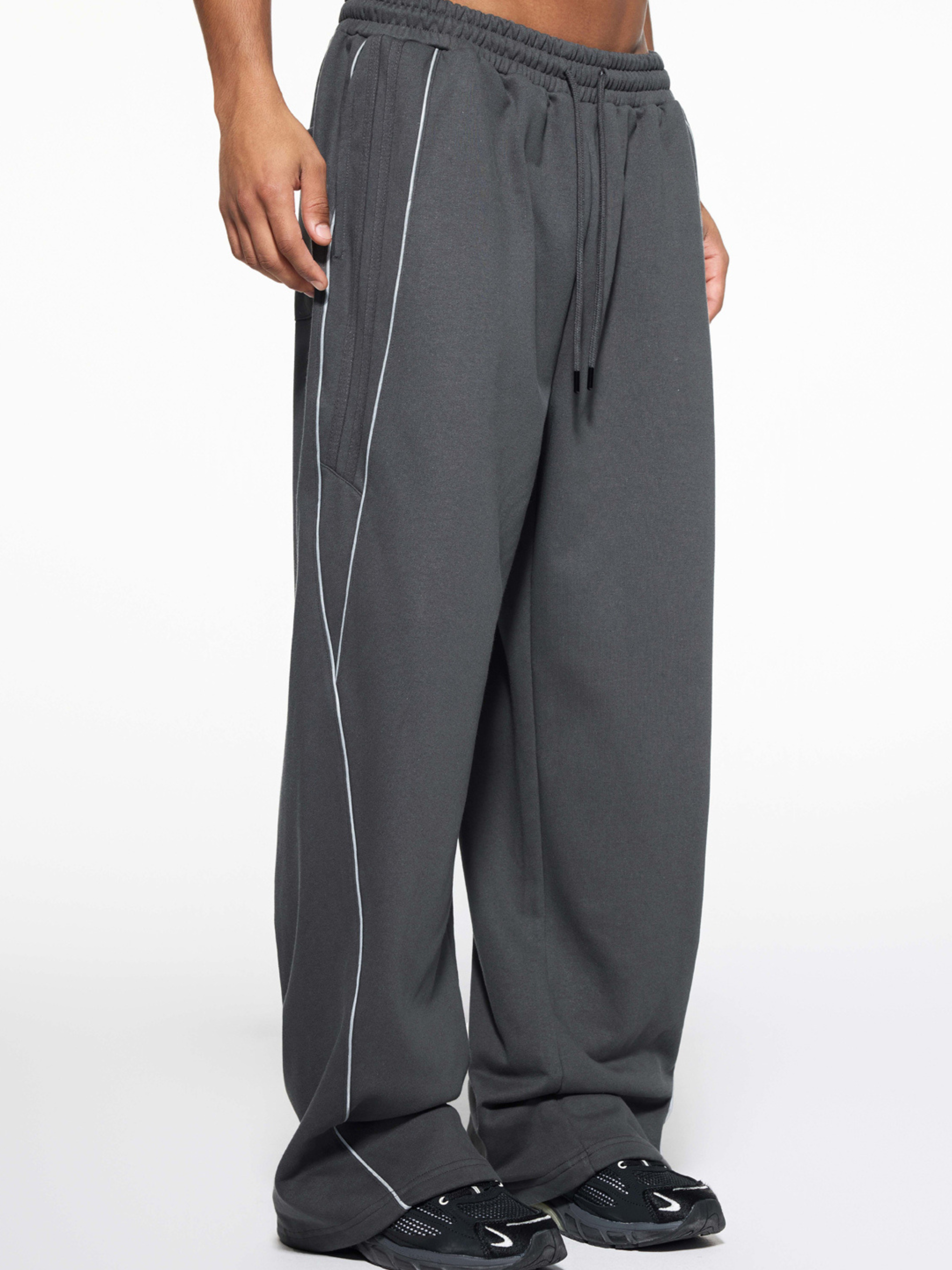 Thunderclaw - Reflective Stripe Straight-Leg Jogger Pants