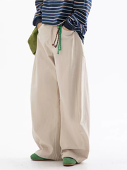 EchoStep - Unisex Pure Cotton Straight-Leg Curved Seam Pants