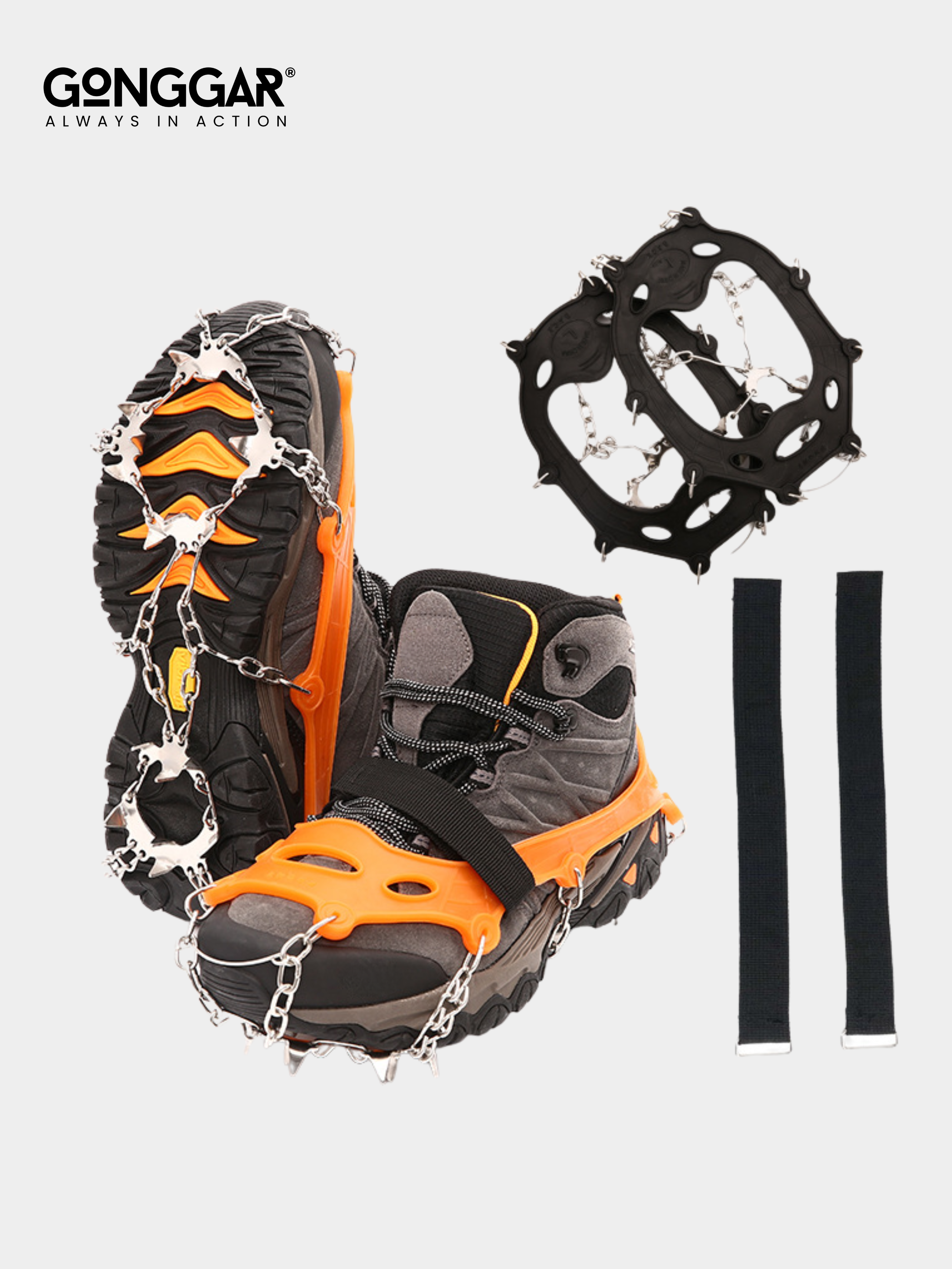 LightCoat - 19-Tooth Stainless Steel Anti-Slip Crampons
