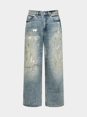 DryClip - Men's Paint-Splatter Distressed Denim Jeans